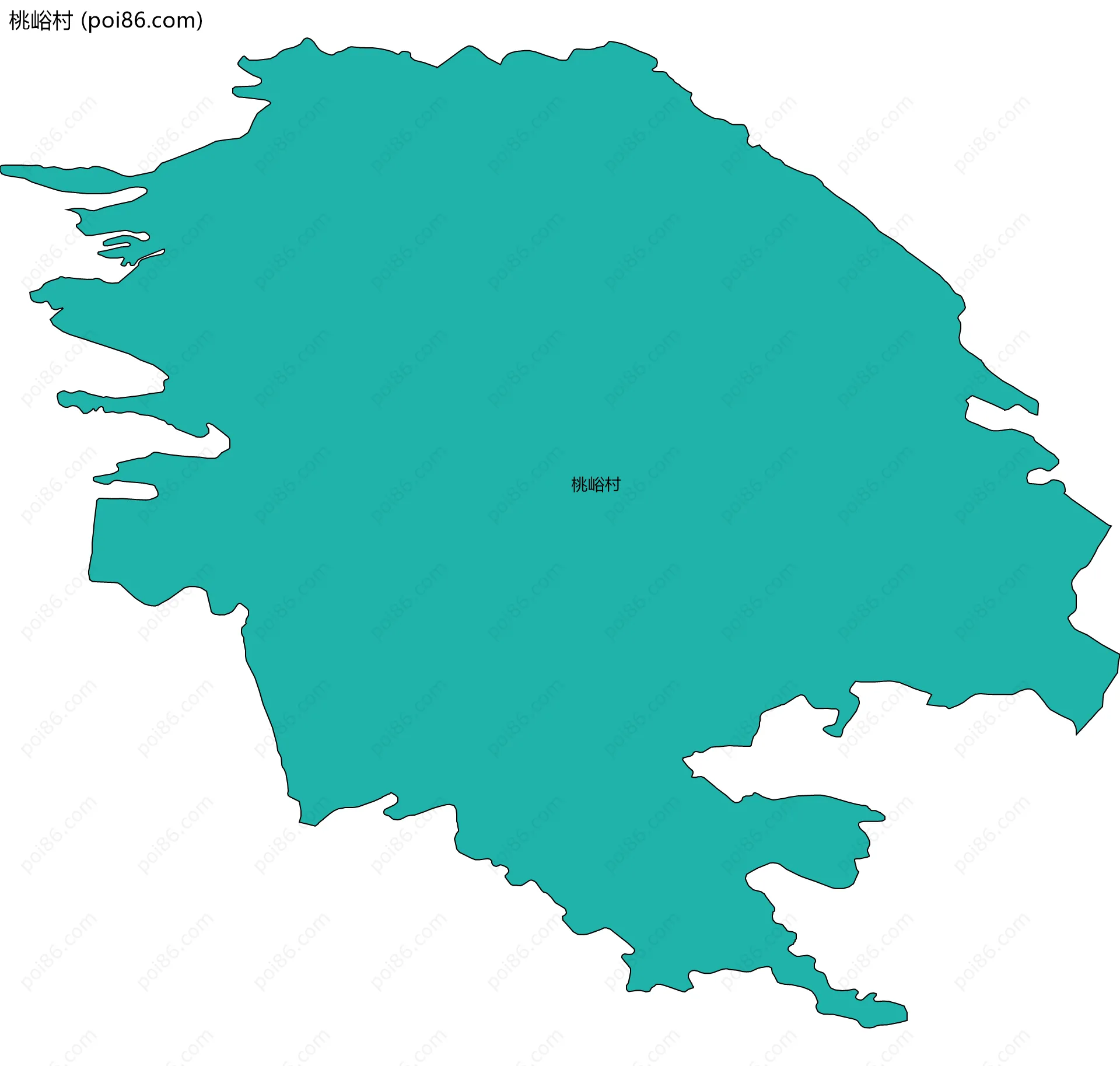 桃峪村边界地图