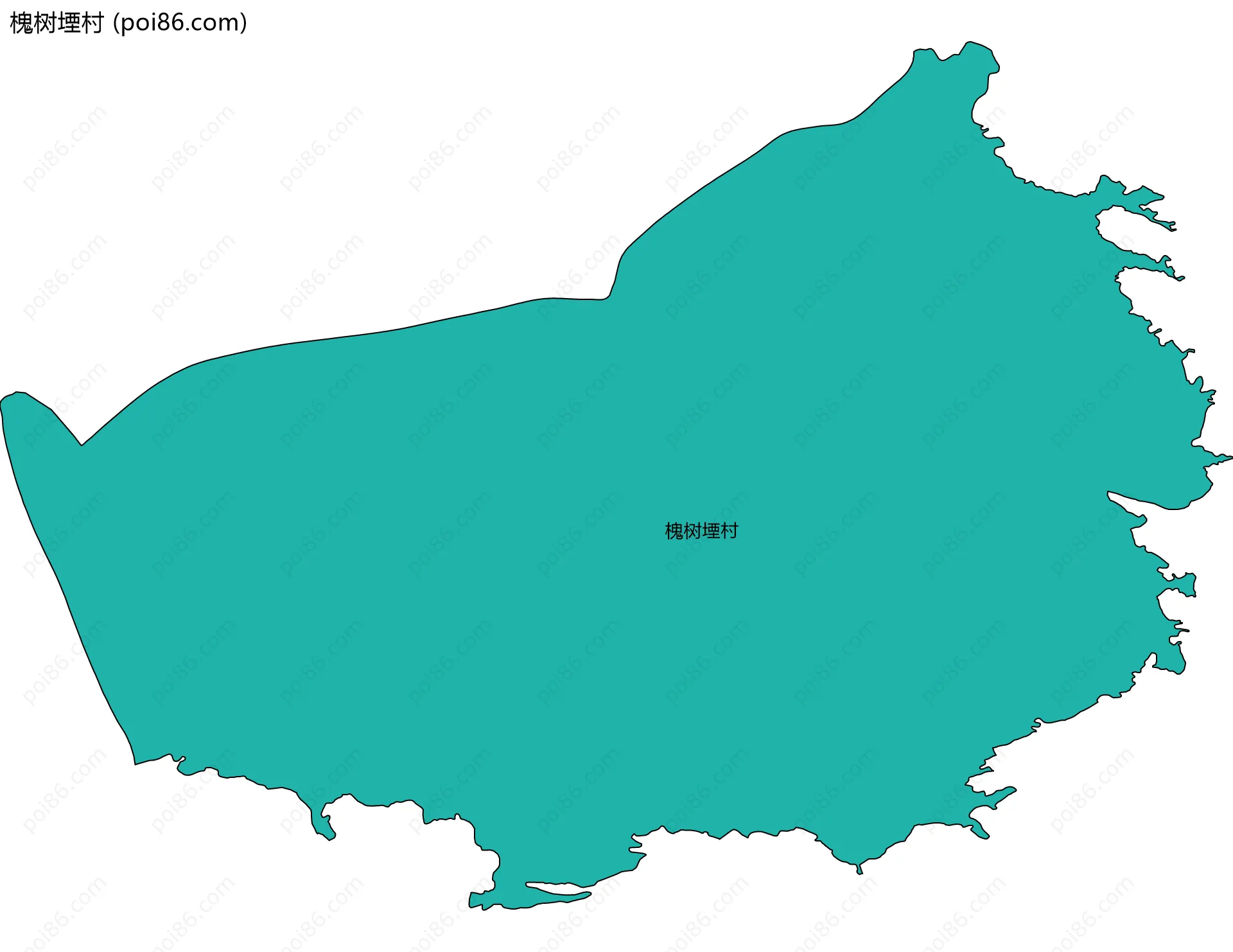 槐树堙村边界地图