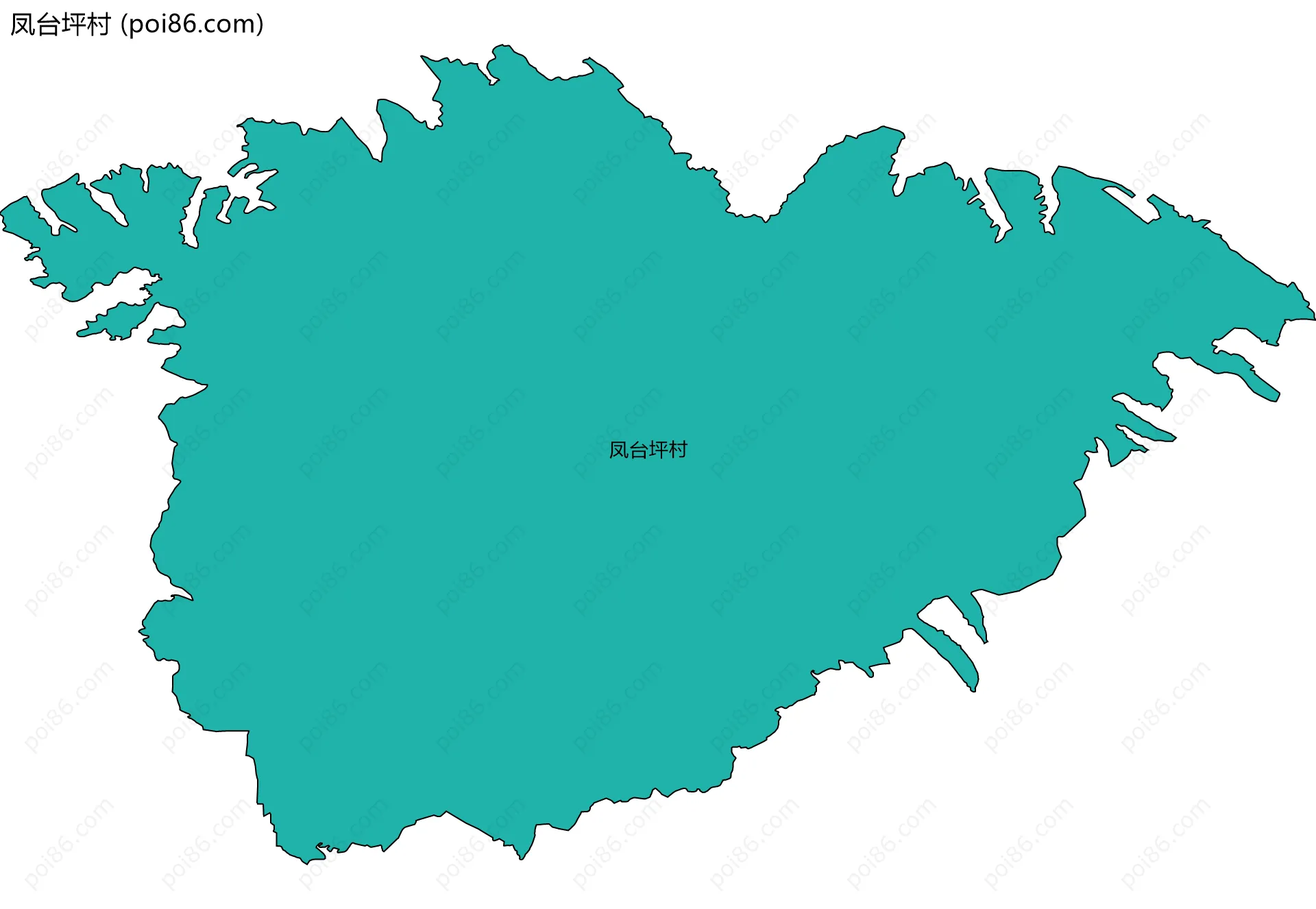凤台坪村边界地图