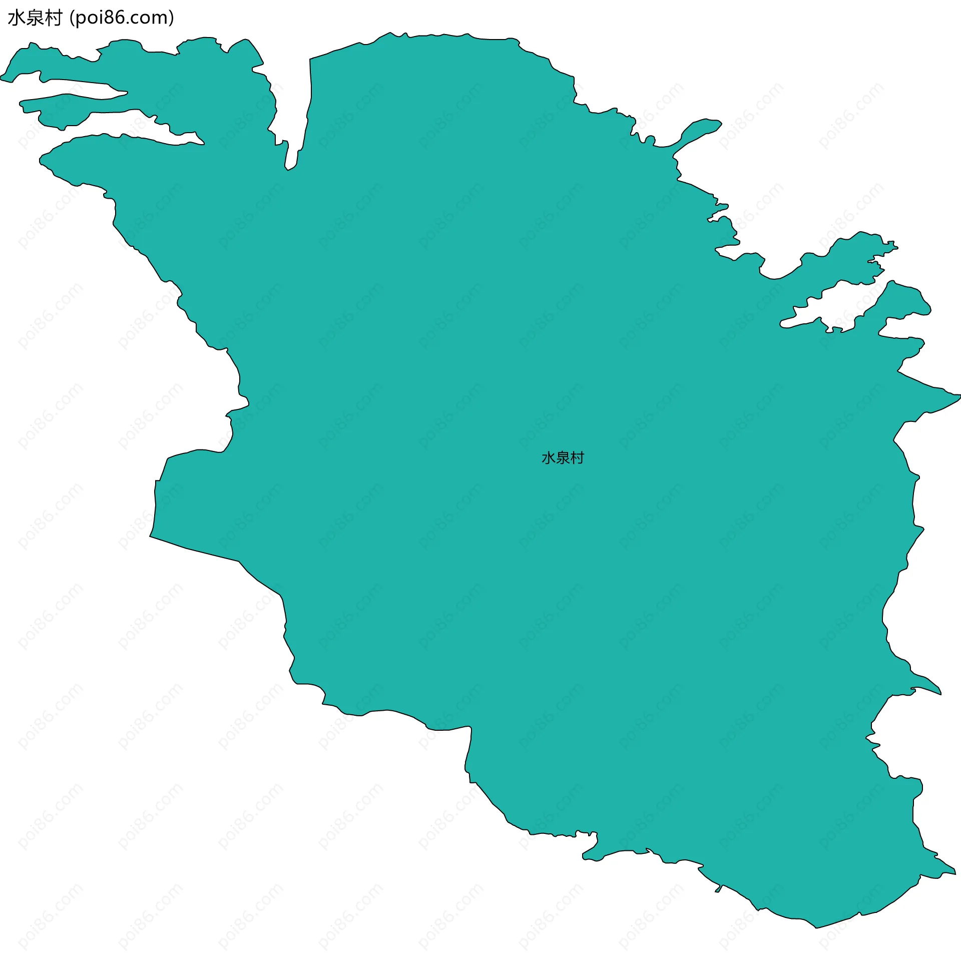 水泉村边界地图