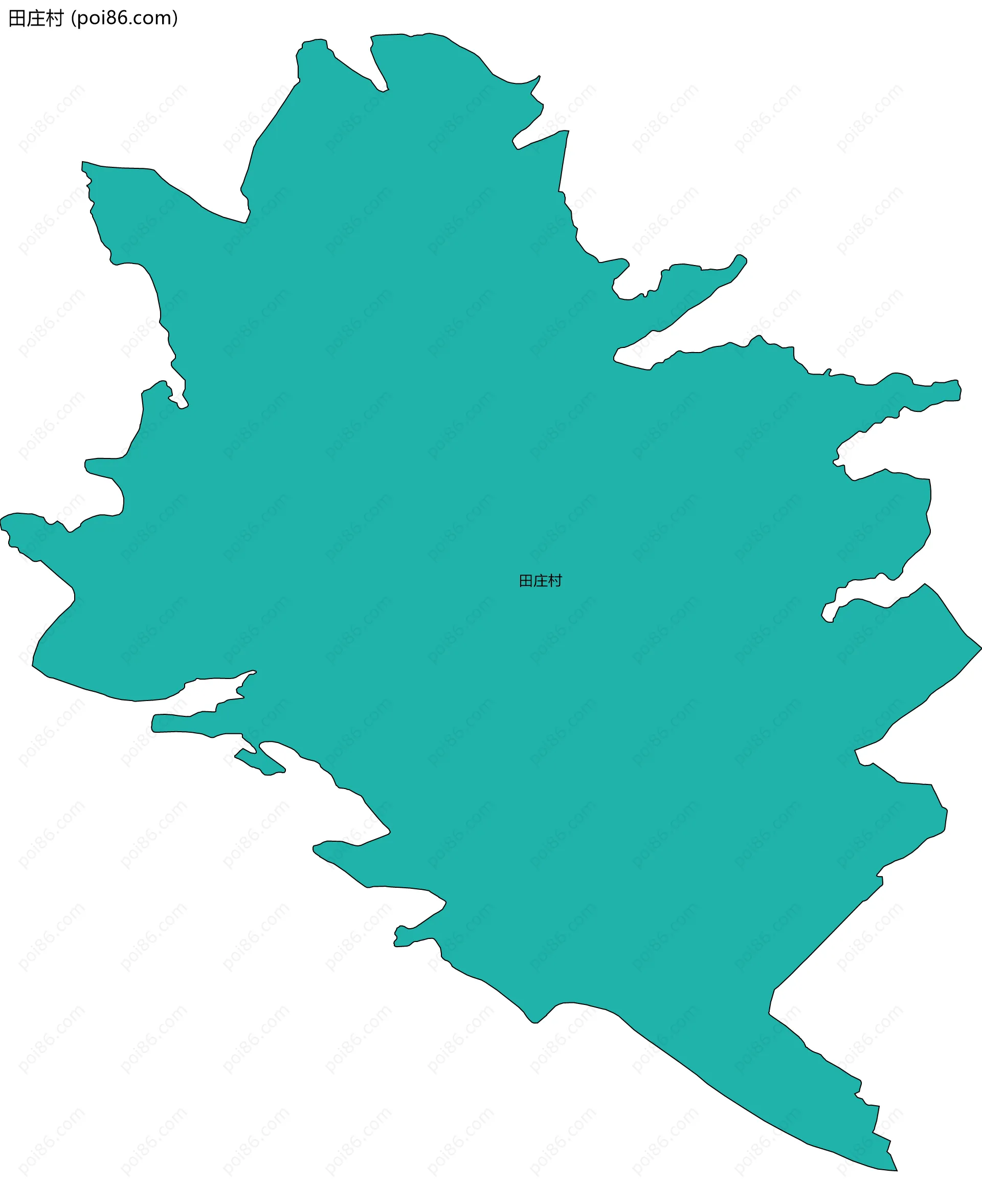 田庄村边界地图