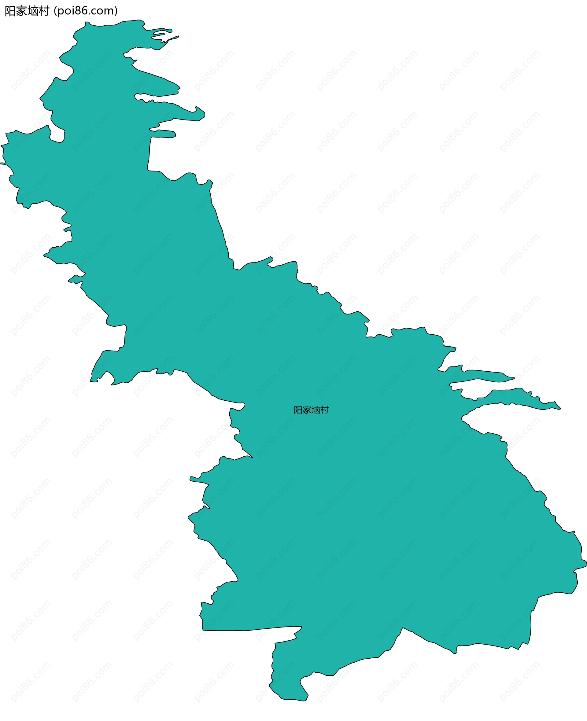 阳家垴村边界地图