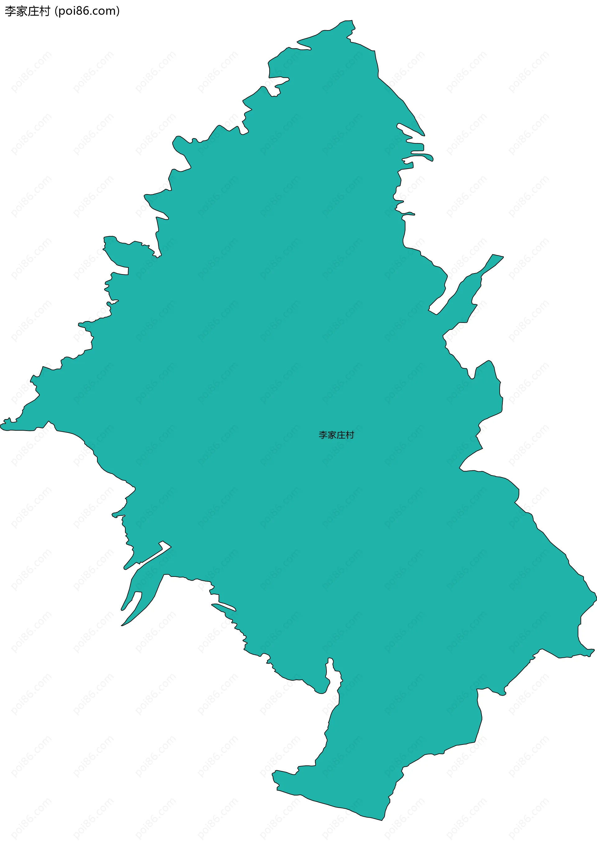 李家庄村边界地图