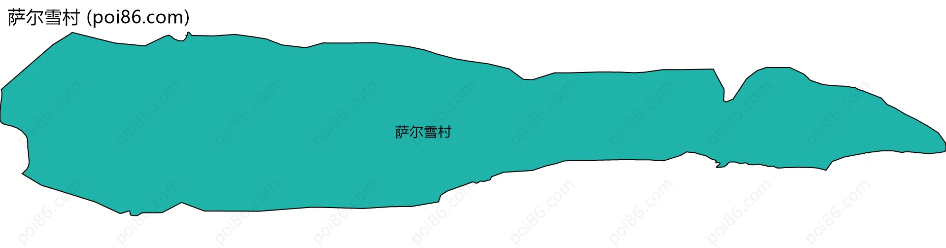 萨尔雪村边界地图