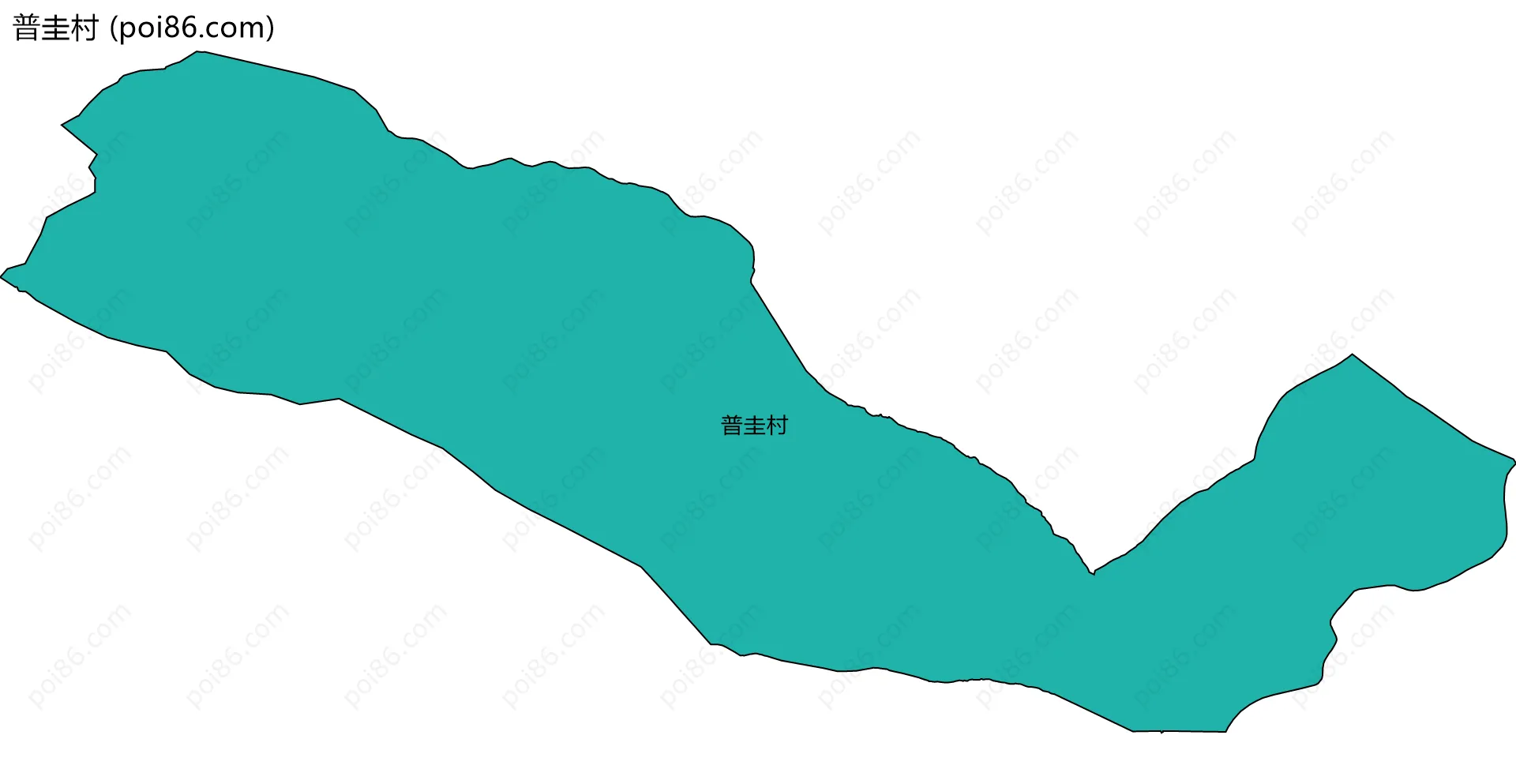 普圭村边界地图