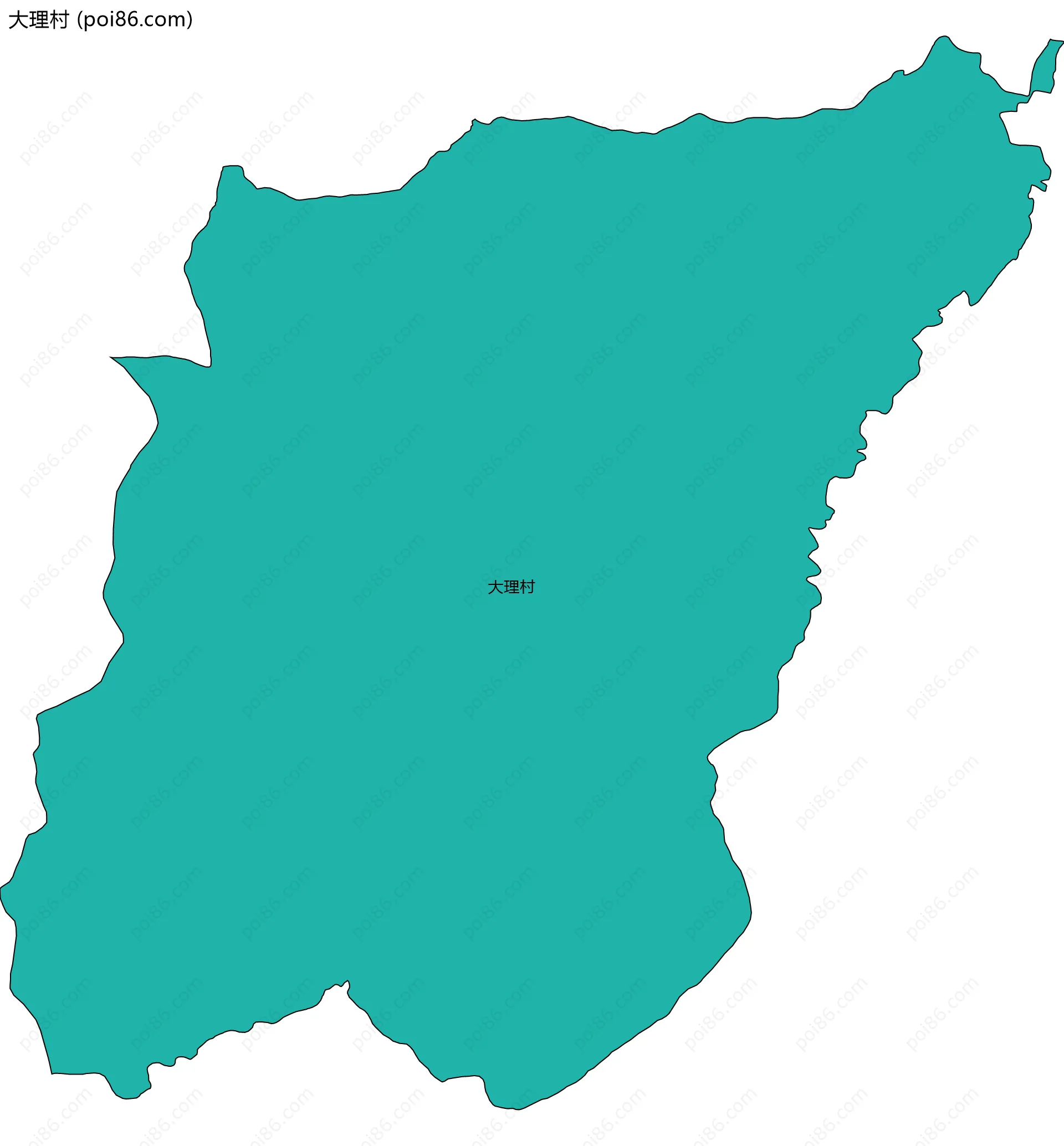 大理村边界地图