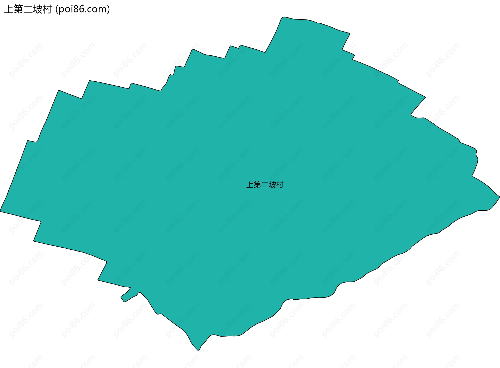 上第二坡村边界地图