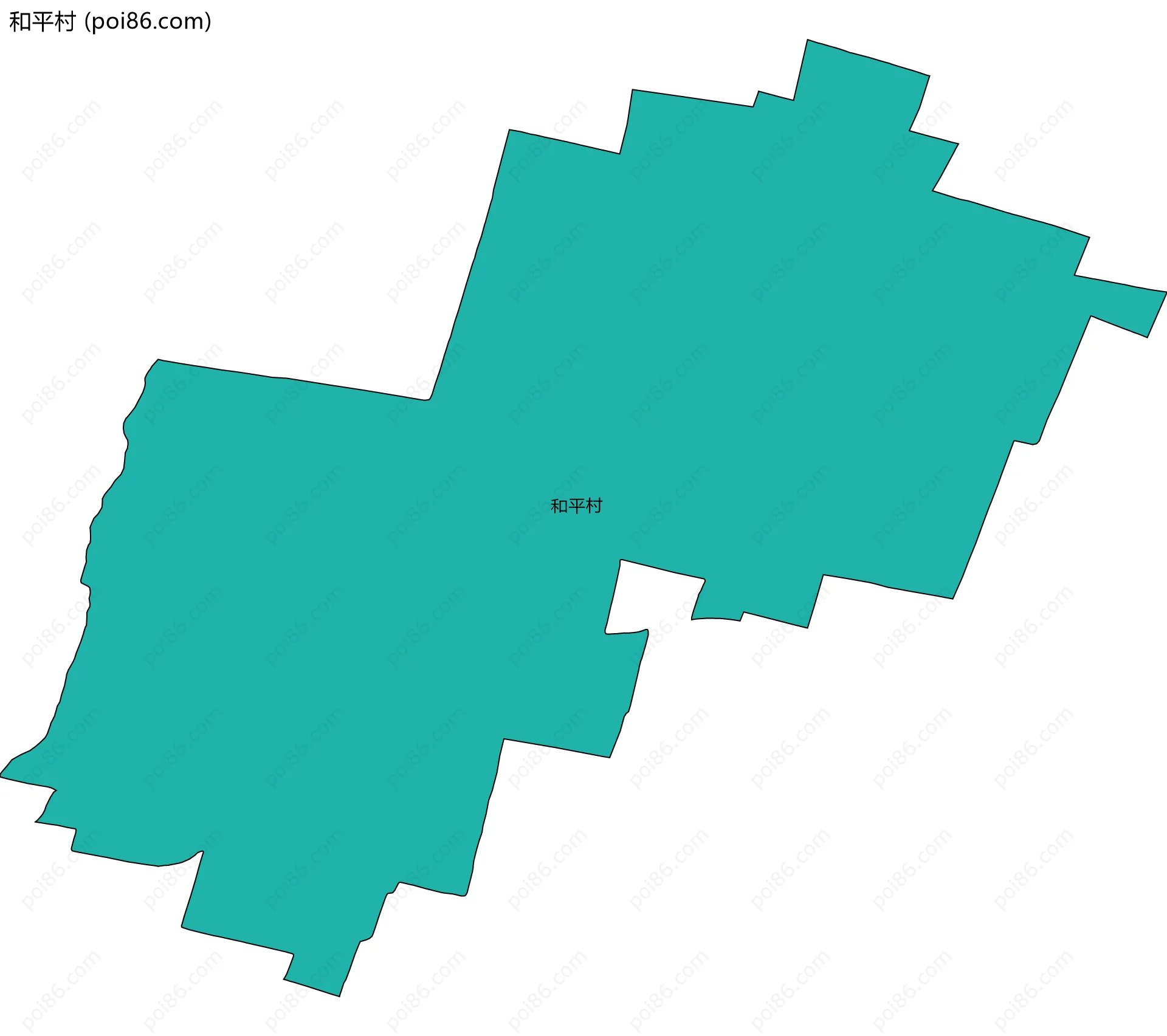 和平村边界地图