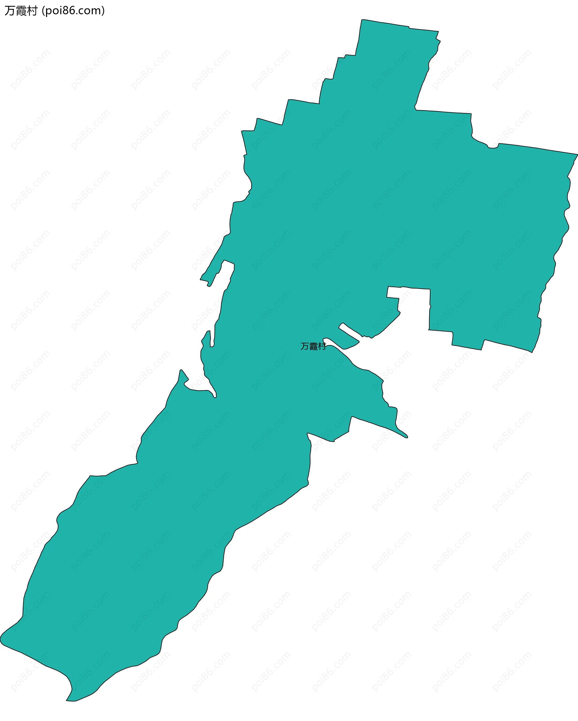 万霞村边界地图