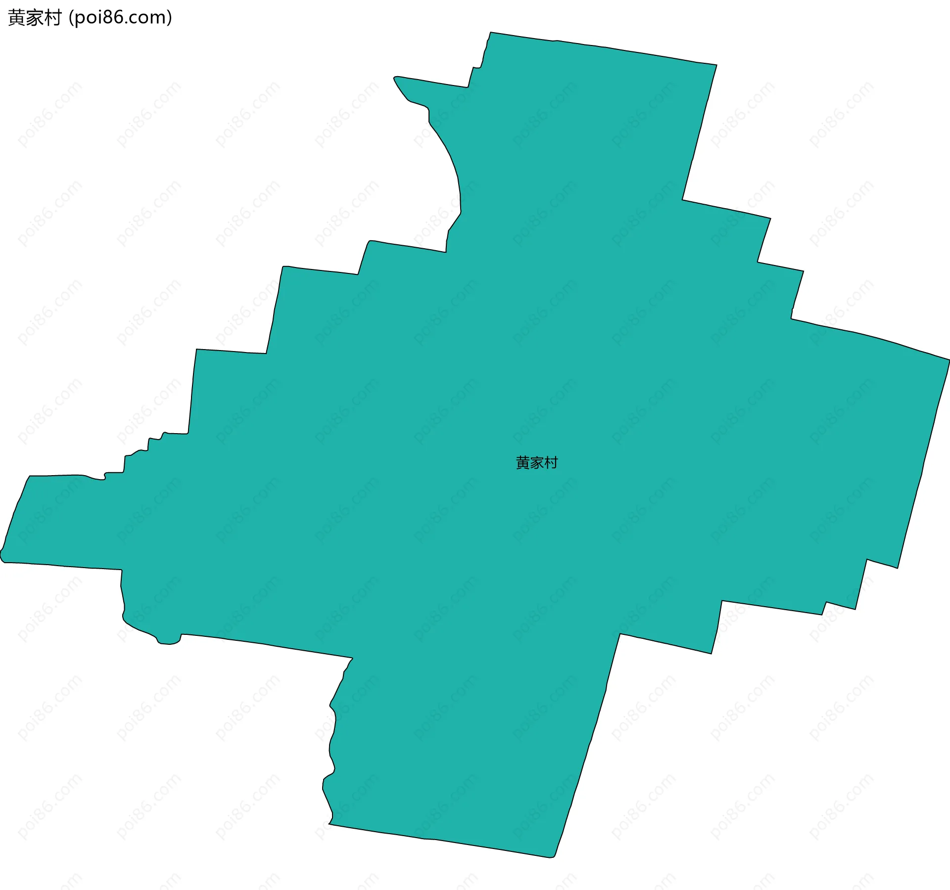 黄家村边界地图