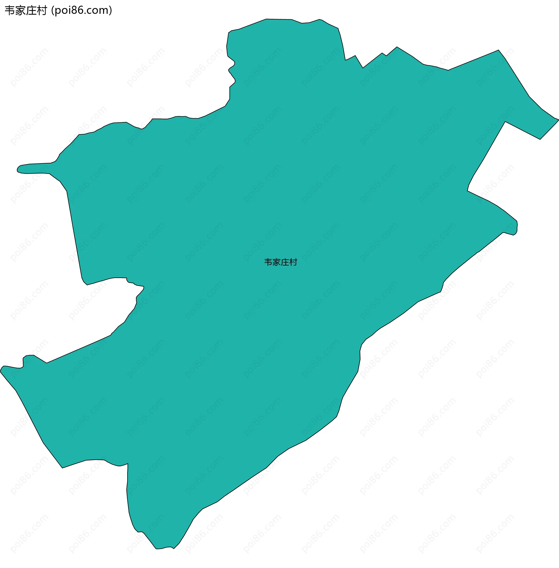 韦家庄村边界地图