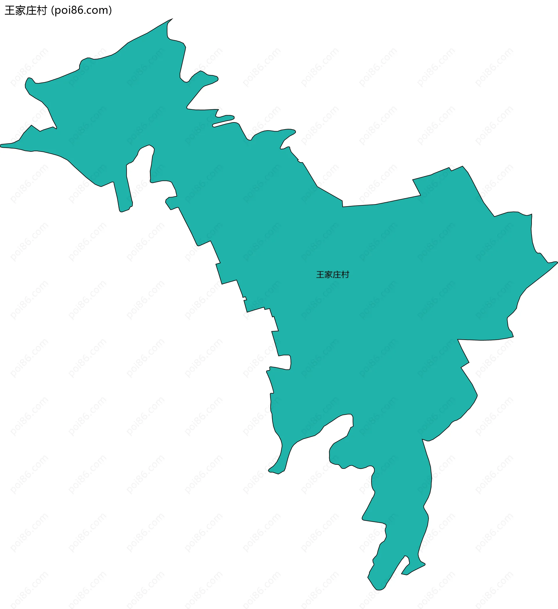 王家庄村边界地图