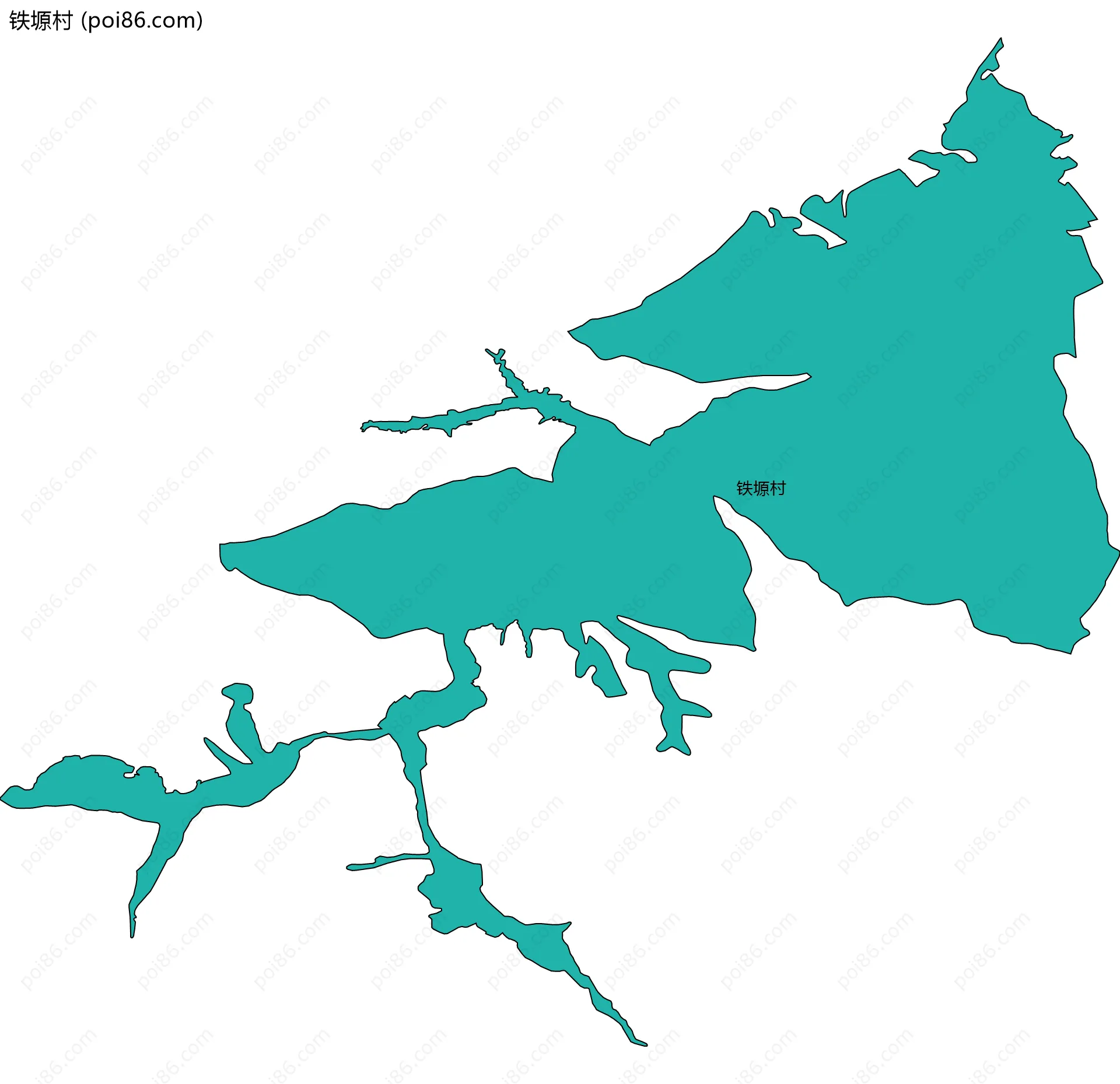 铁塬村边界地图