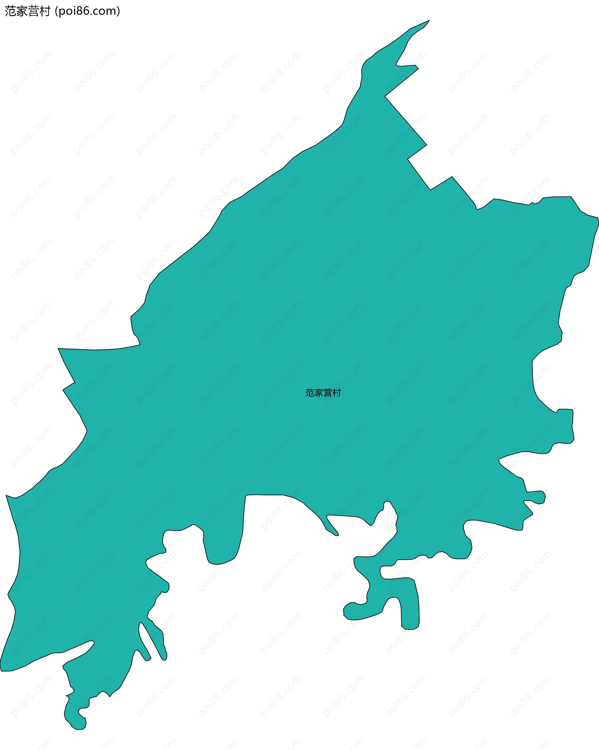 范家营村边界地图