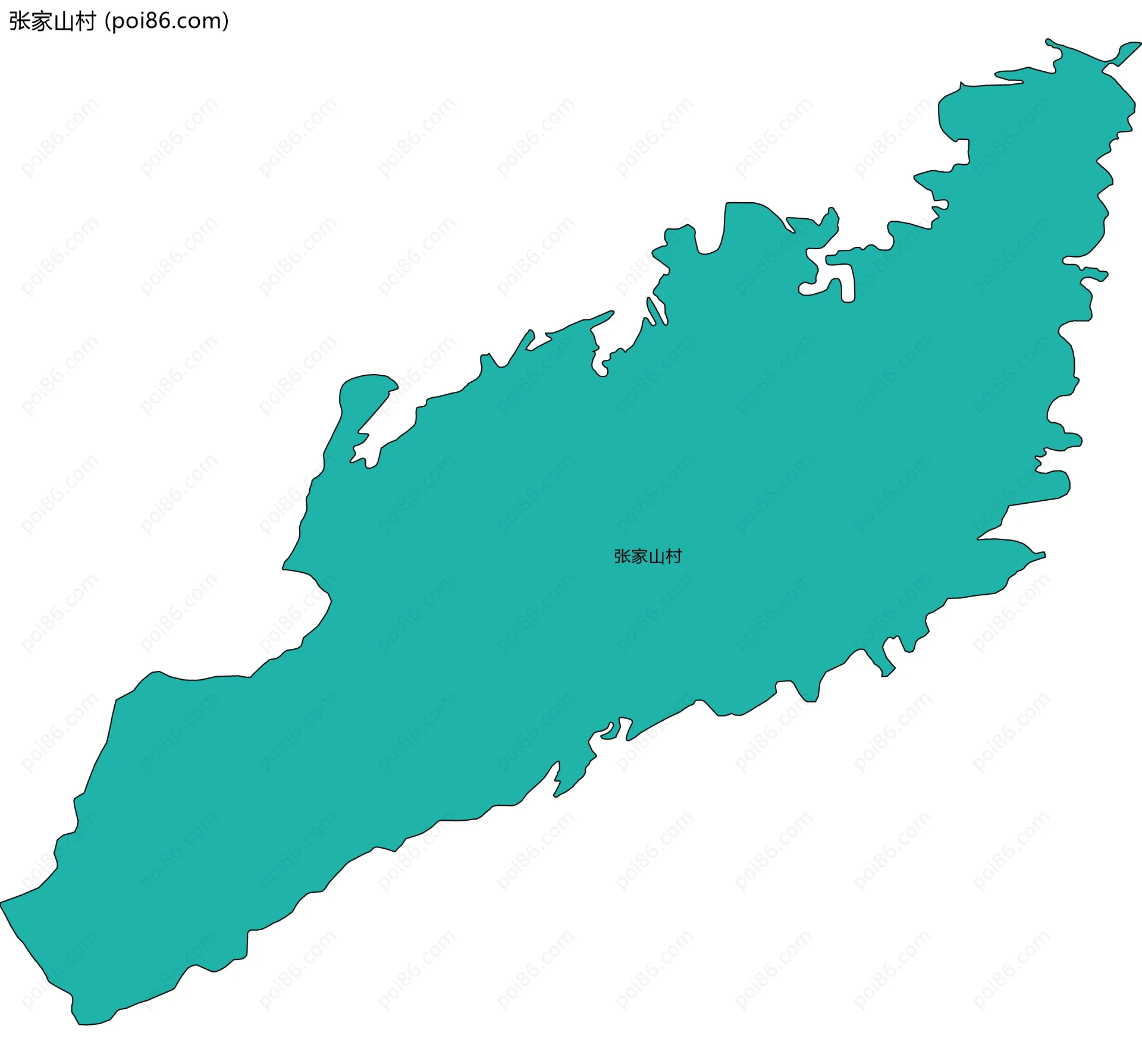 张家山村边界地图