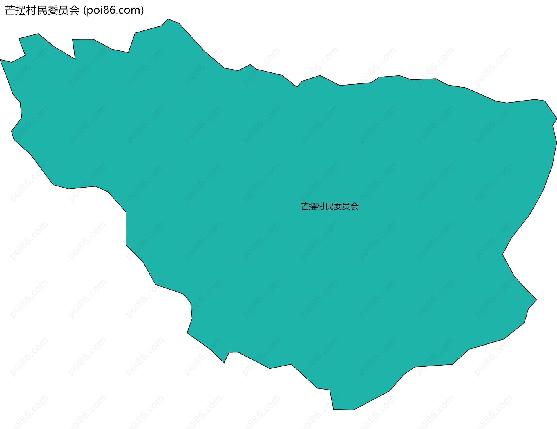 芒摆村民委员会边界地图