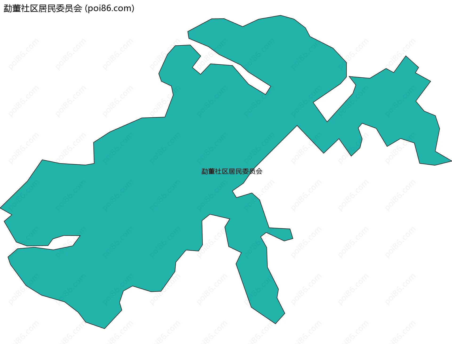 勐董社区居民委员会边界地图