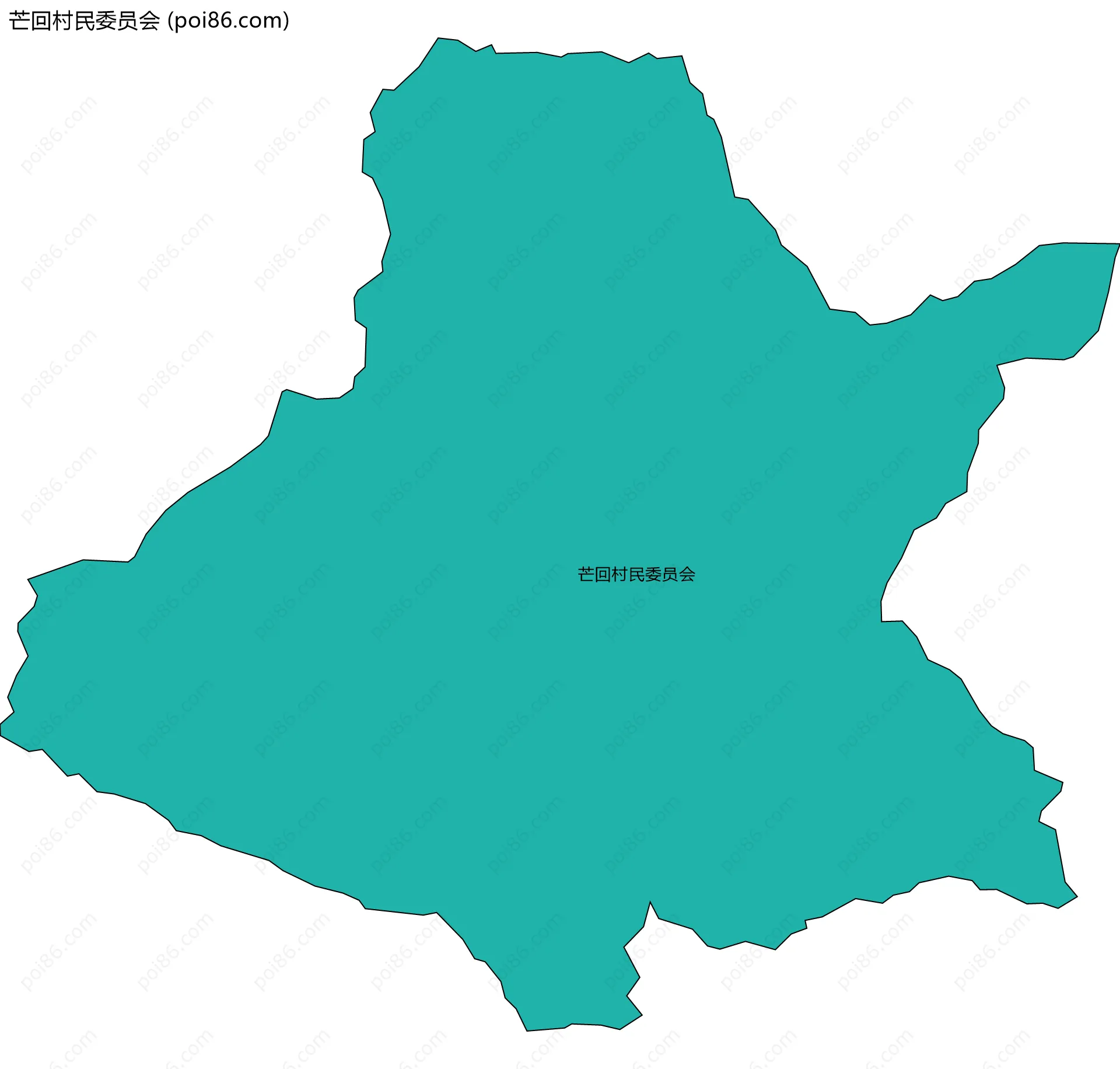 芒回村民委员会边界地图