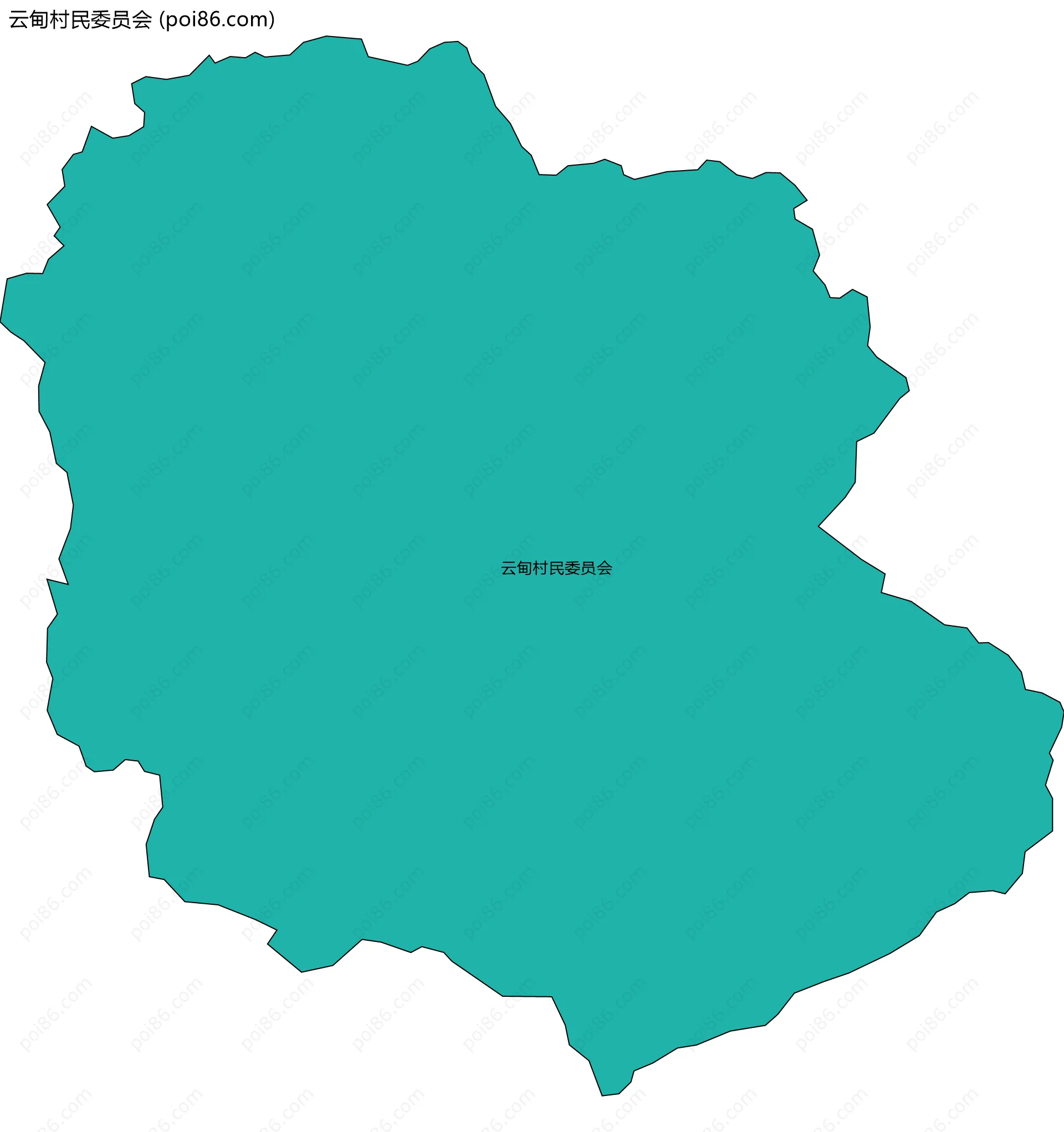 云甸村民委员会边界地图