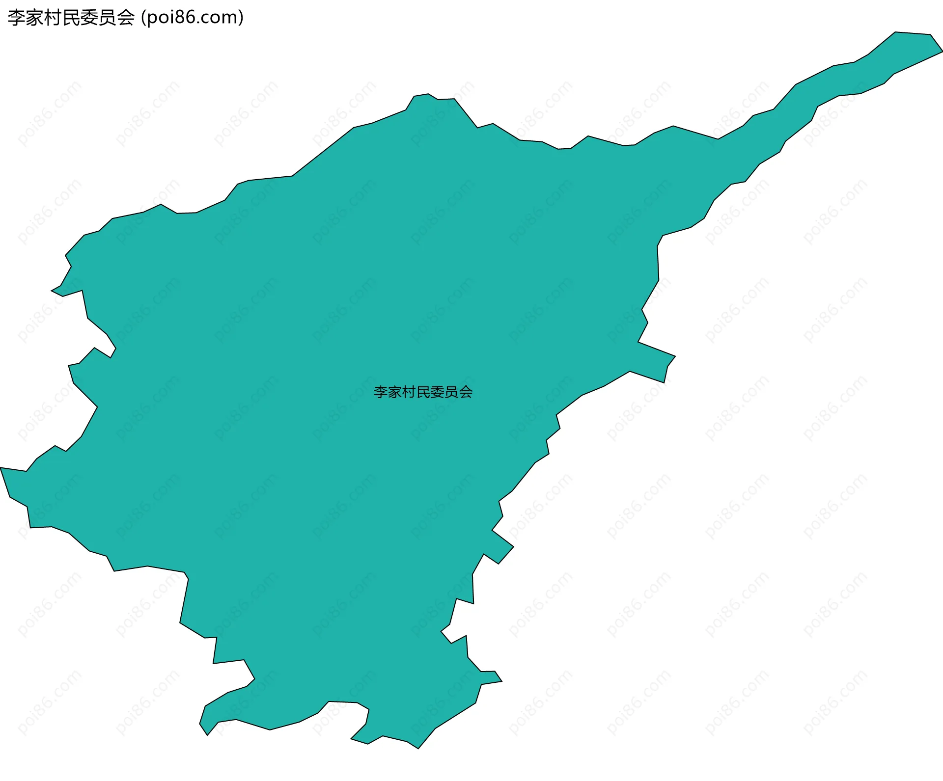 李家村民委员会边界地图