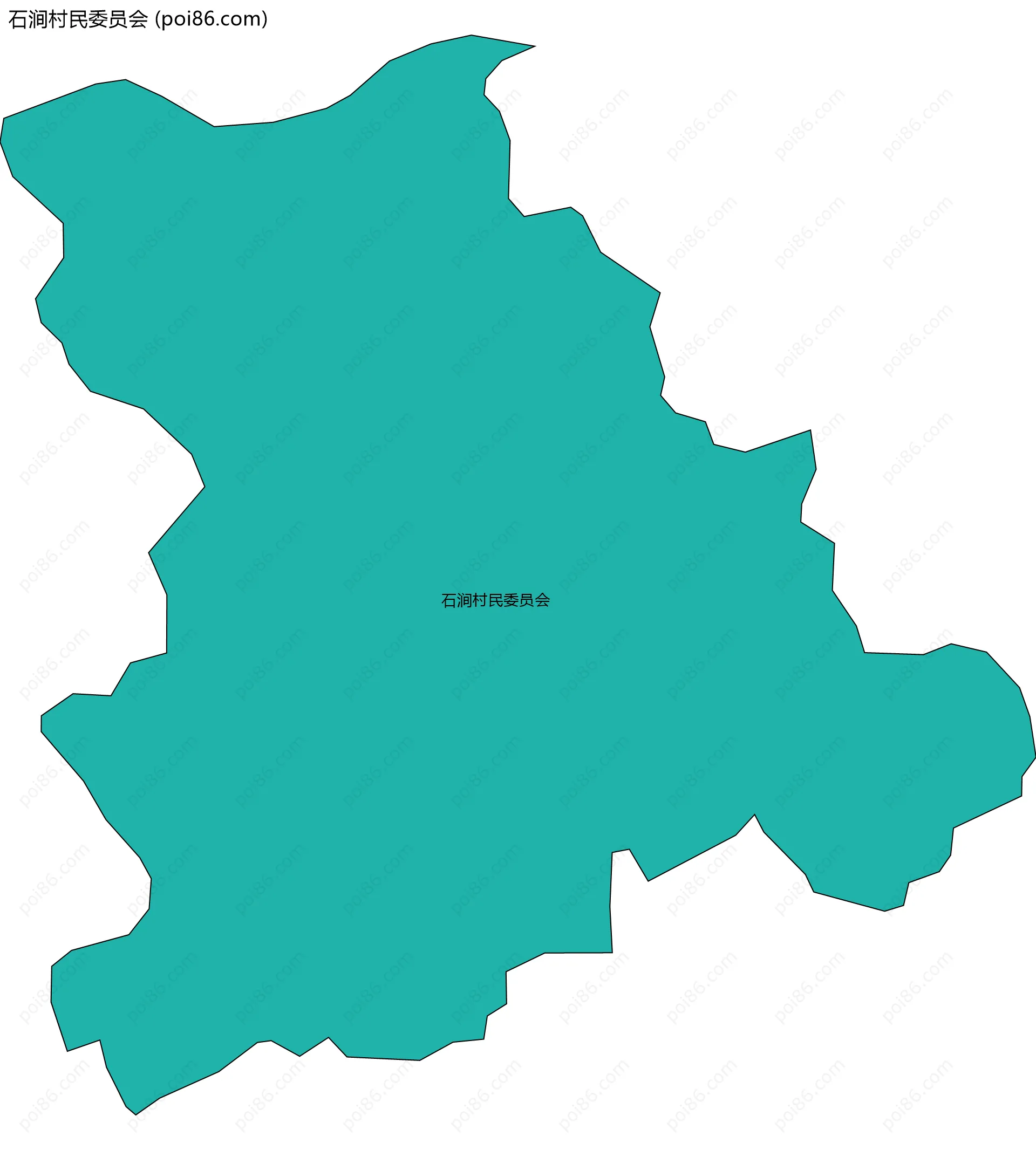 石涧村民委员会边界地图