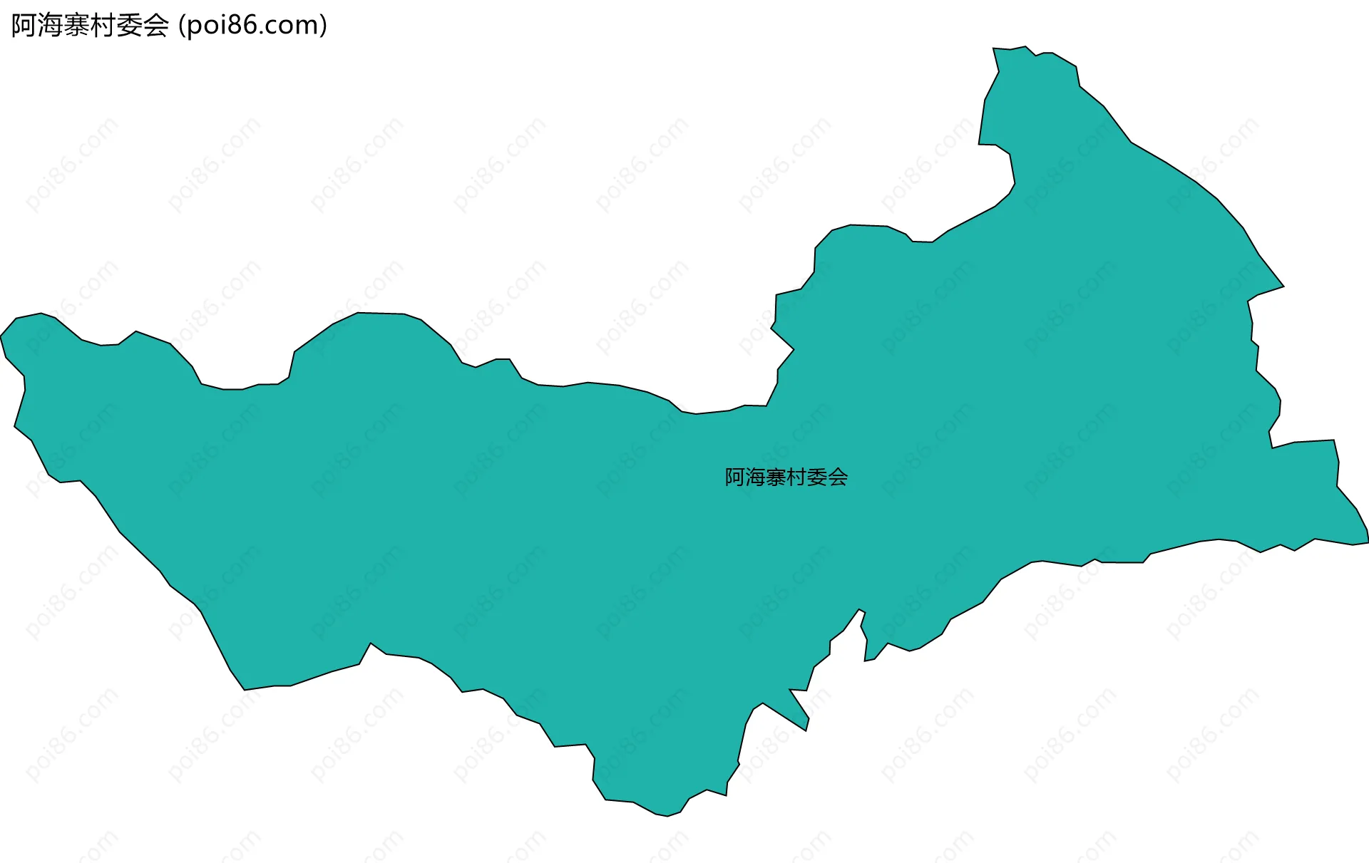 阿海寨村委会边界地图