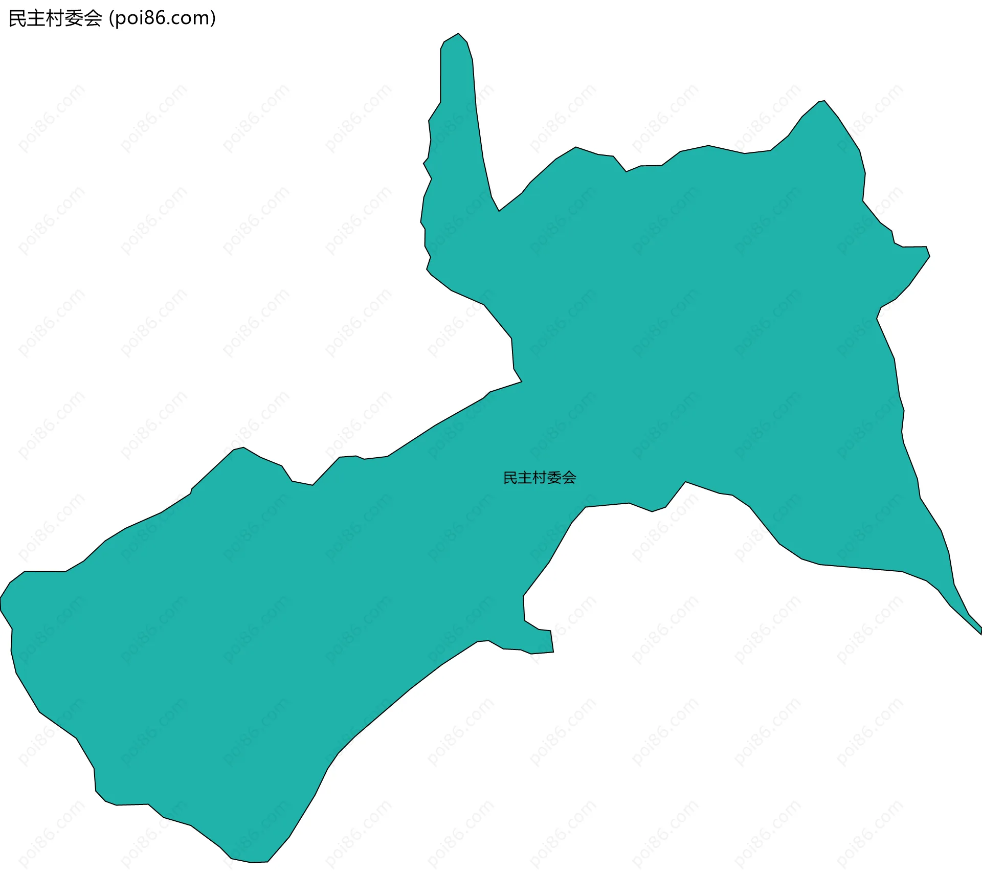 民主村委会边界地图