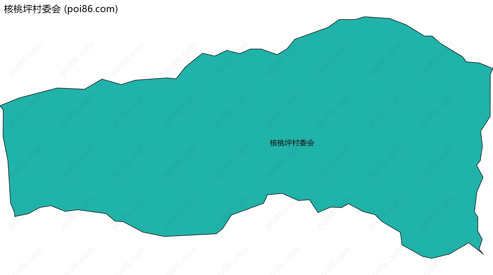 核桃坪村委会边界地图