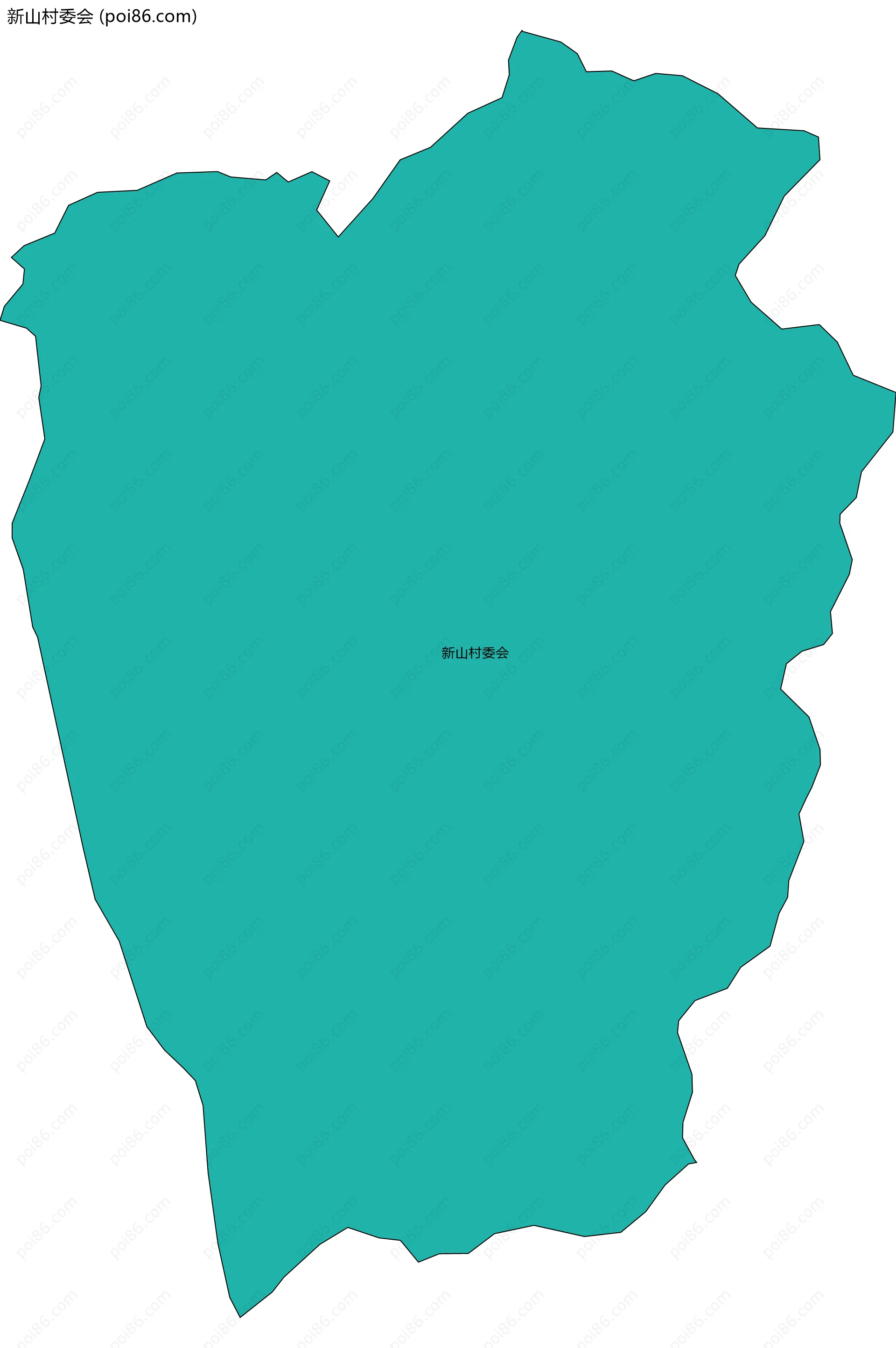 新山村委会边界地图