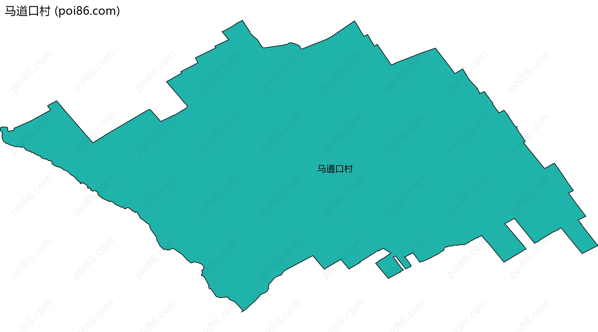马道口村边界地图