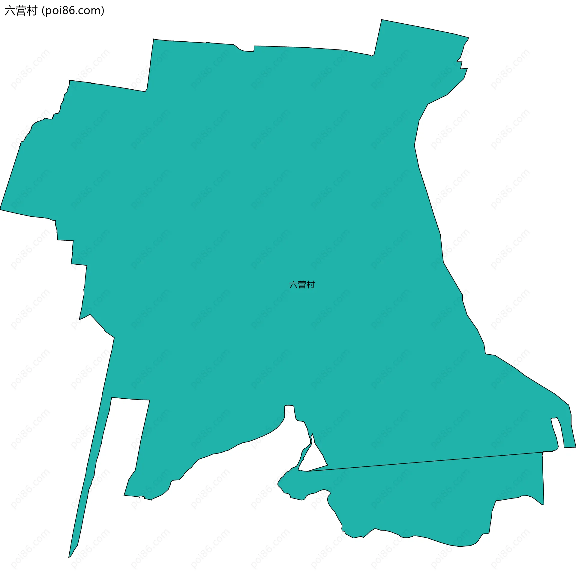 六营村边界地图