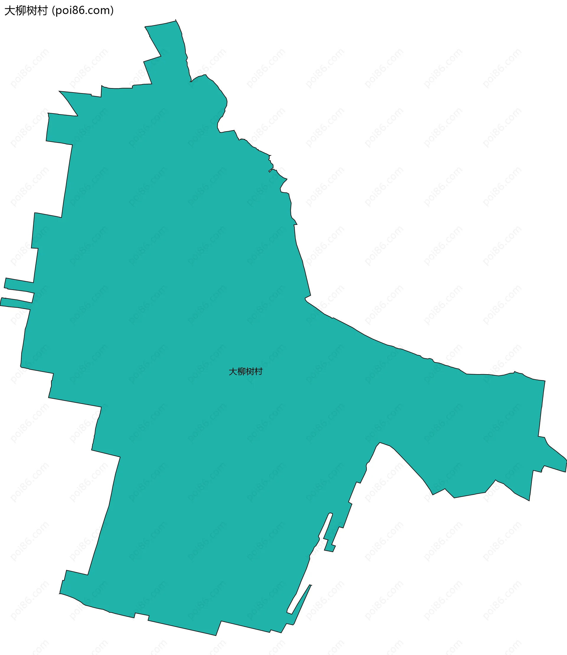 大柳树村边界地图