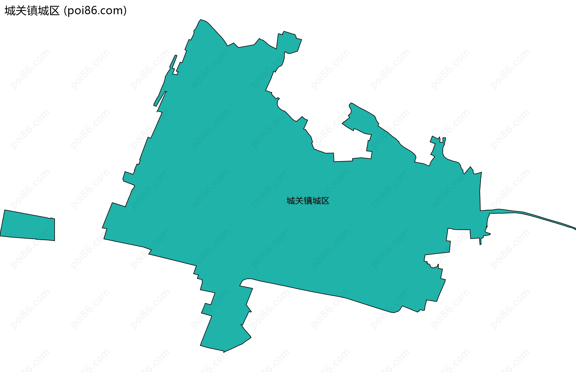 城关镇城区边界地图