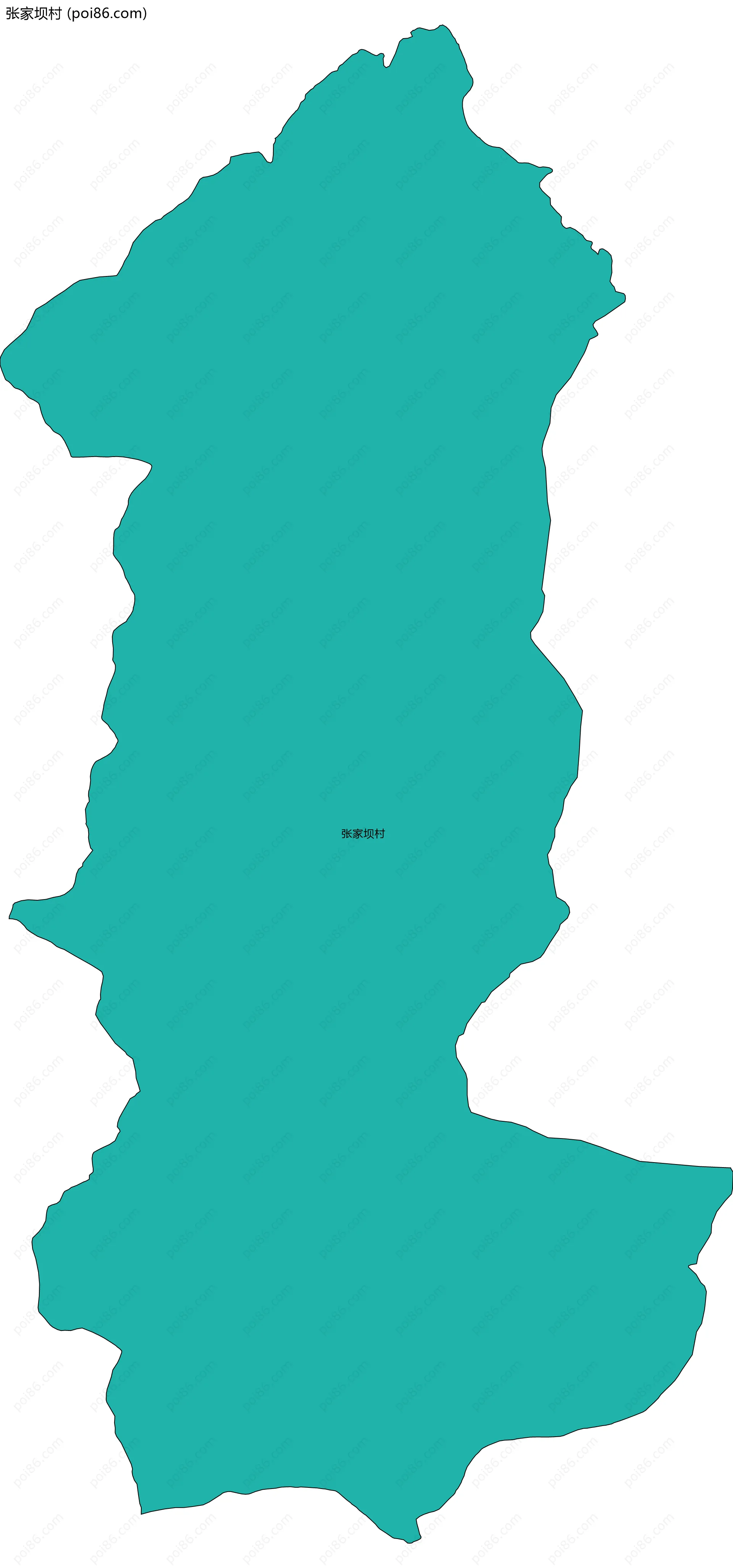 张家坝村边界地图