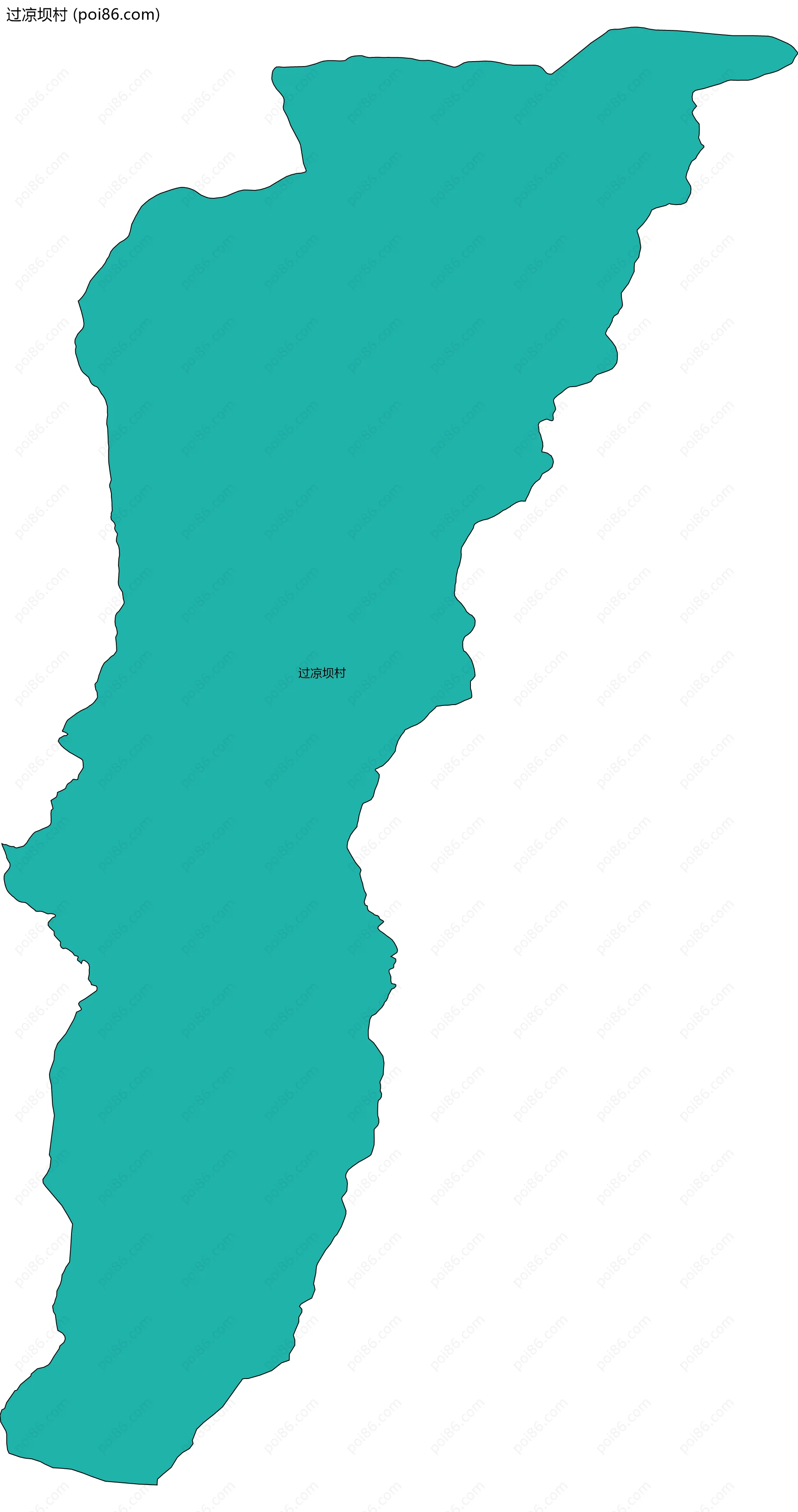 过凉坝村边界地图