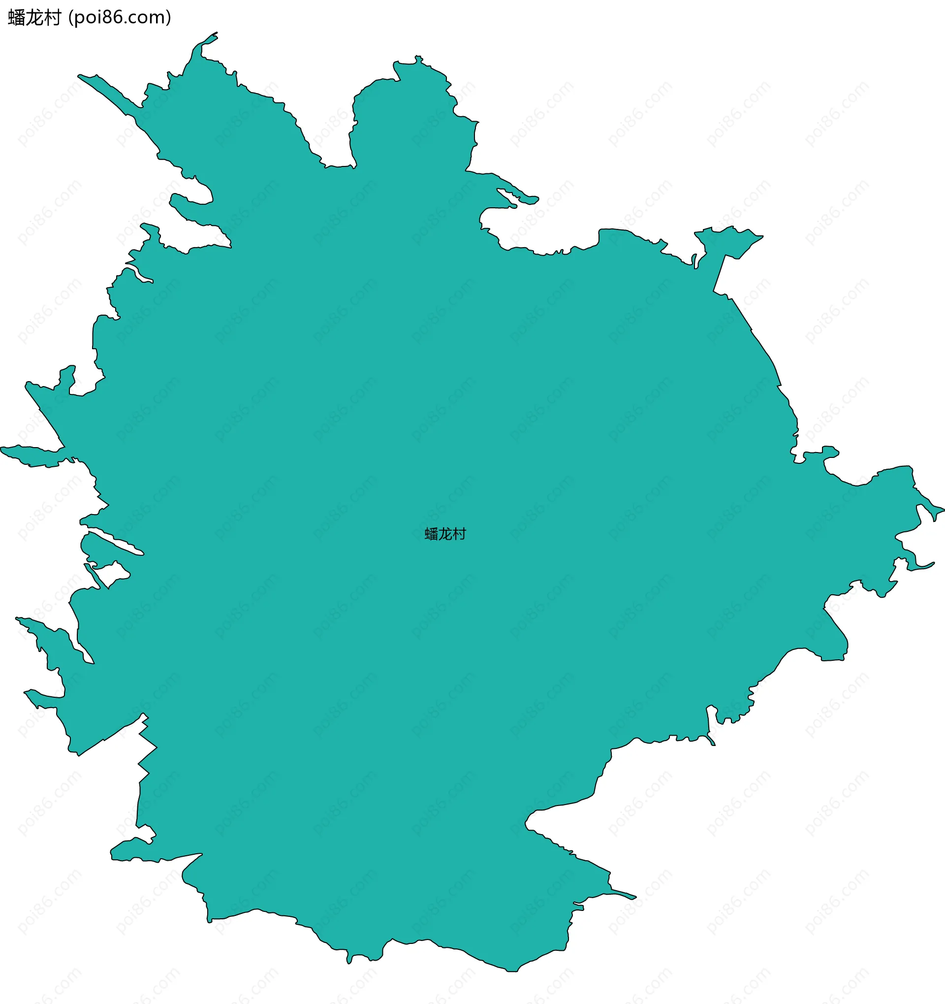 蟠龙村边界地图