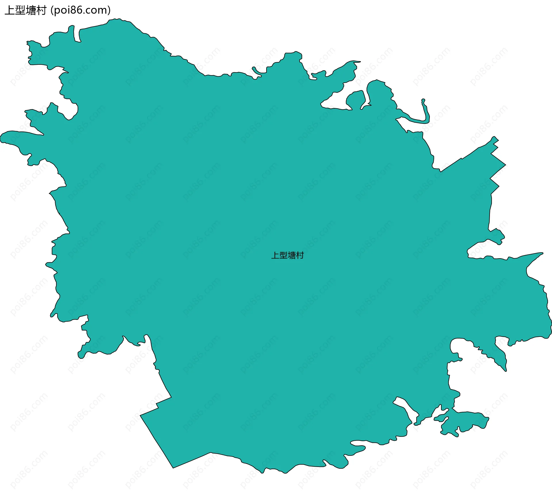 上型塘村边界地图