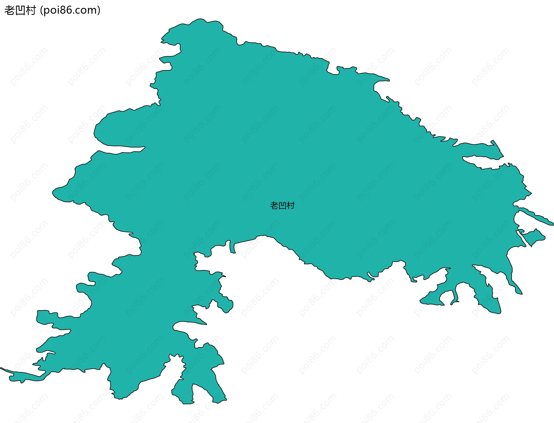老凹村边界地图