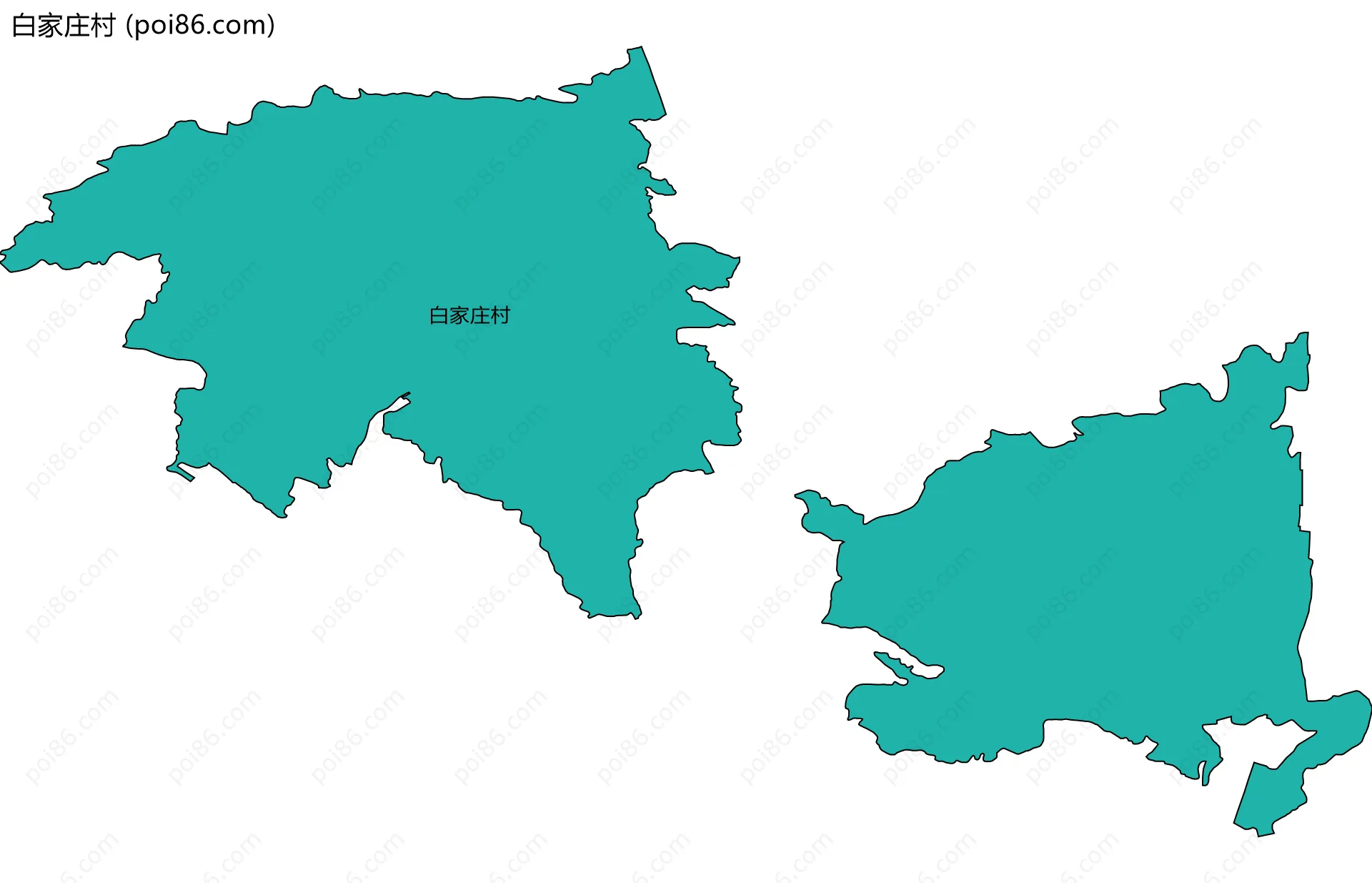 白家庄村边界地图