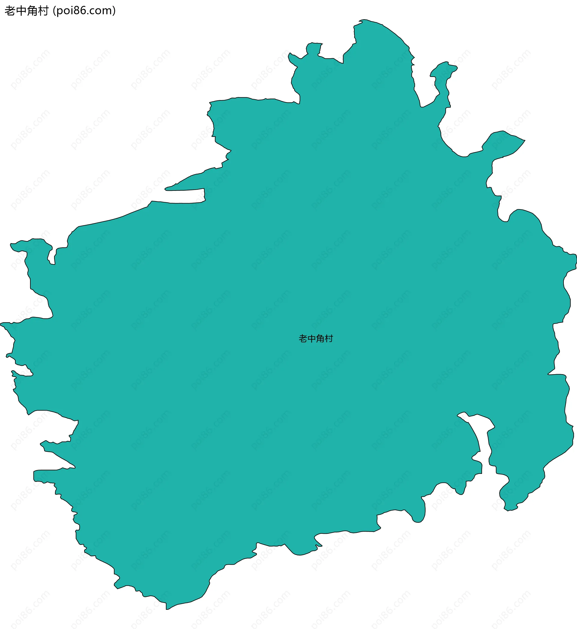 老中角村边界地图