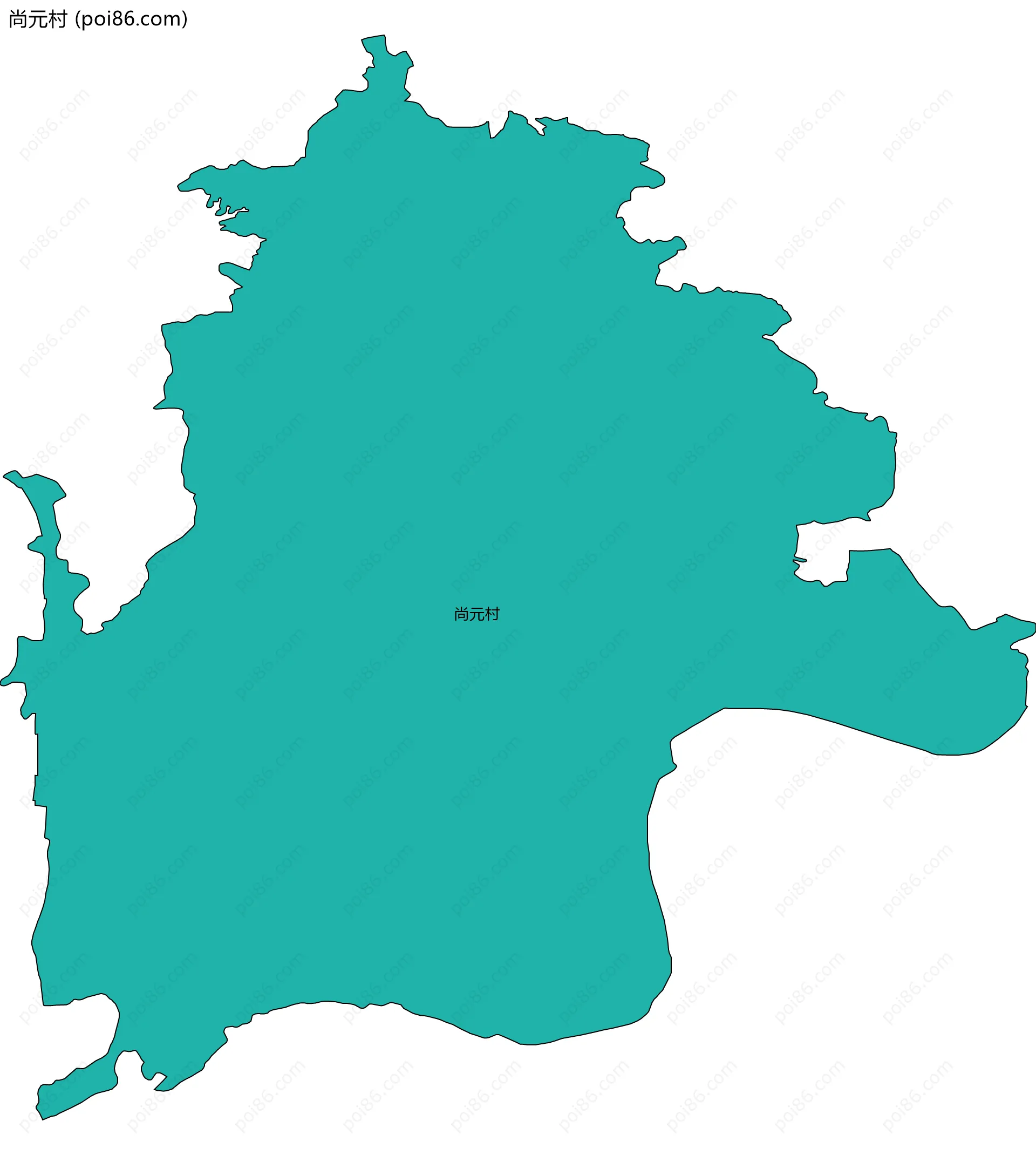 尚元村边界地图