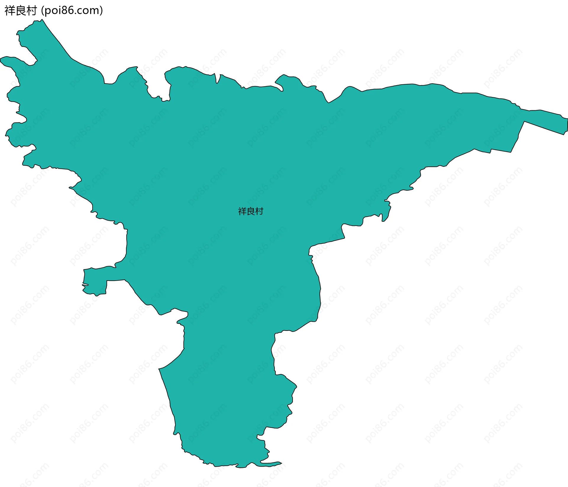 祥良村边界地图
