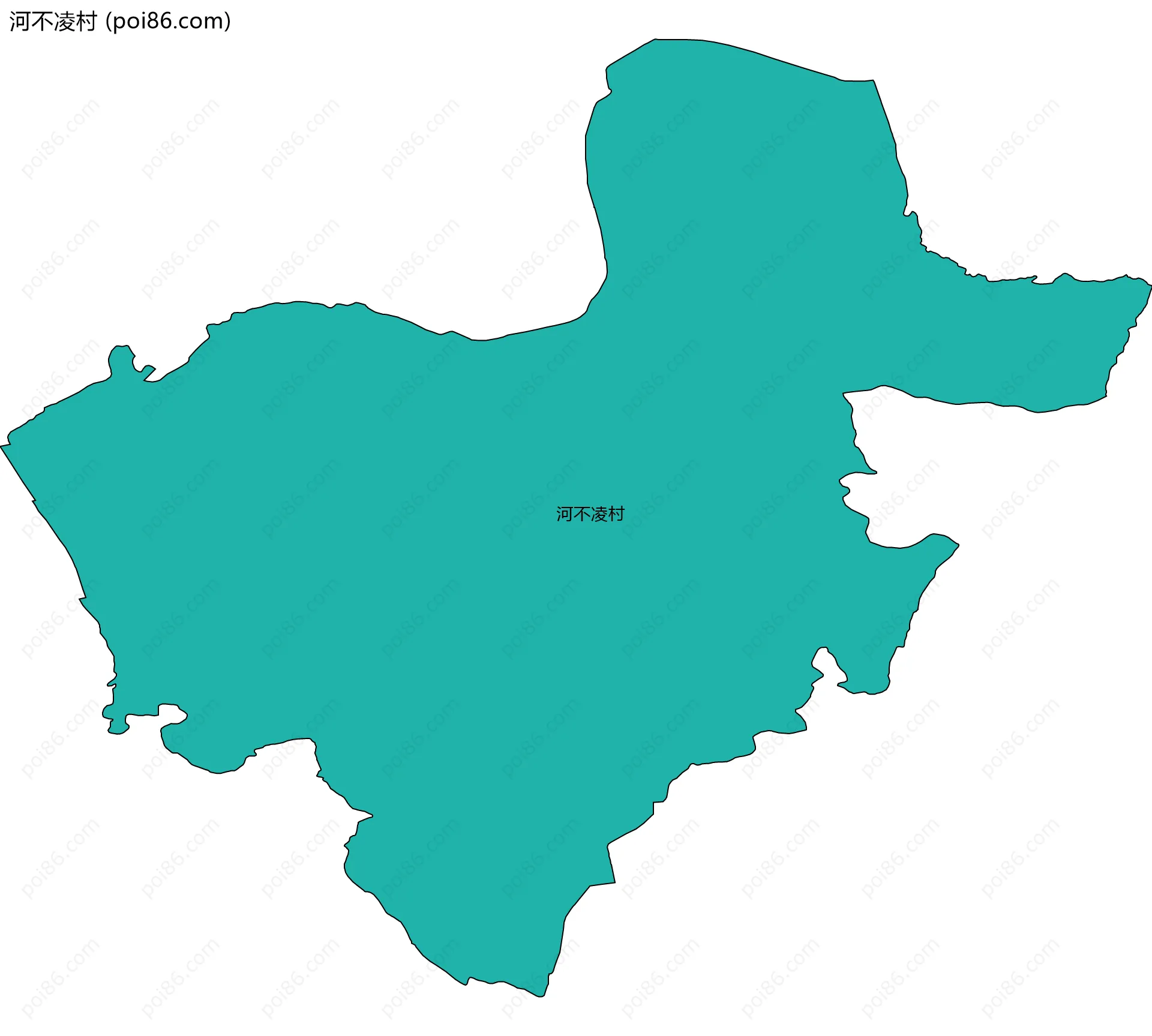 河不凌村边界地图