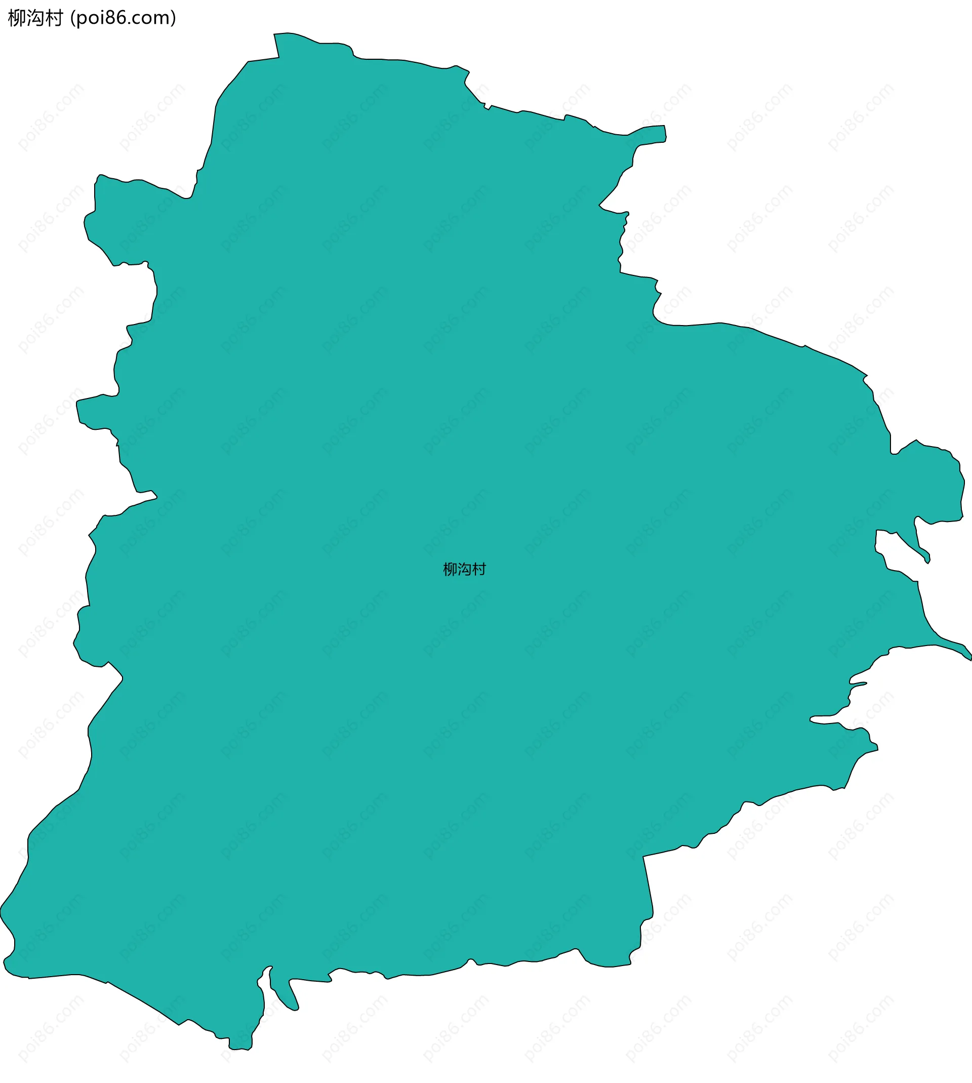 柳沟村边界地图