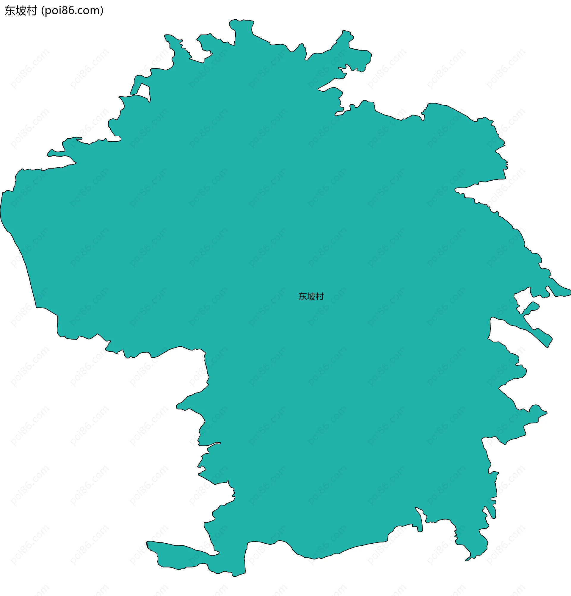 东坡村边界地图