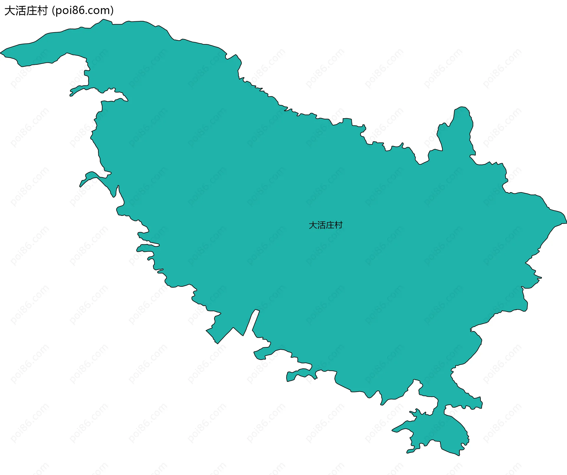 大活庄村边界地图