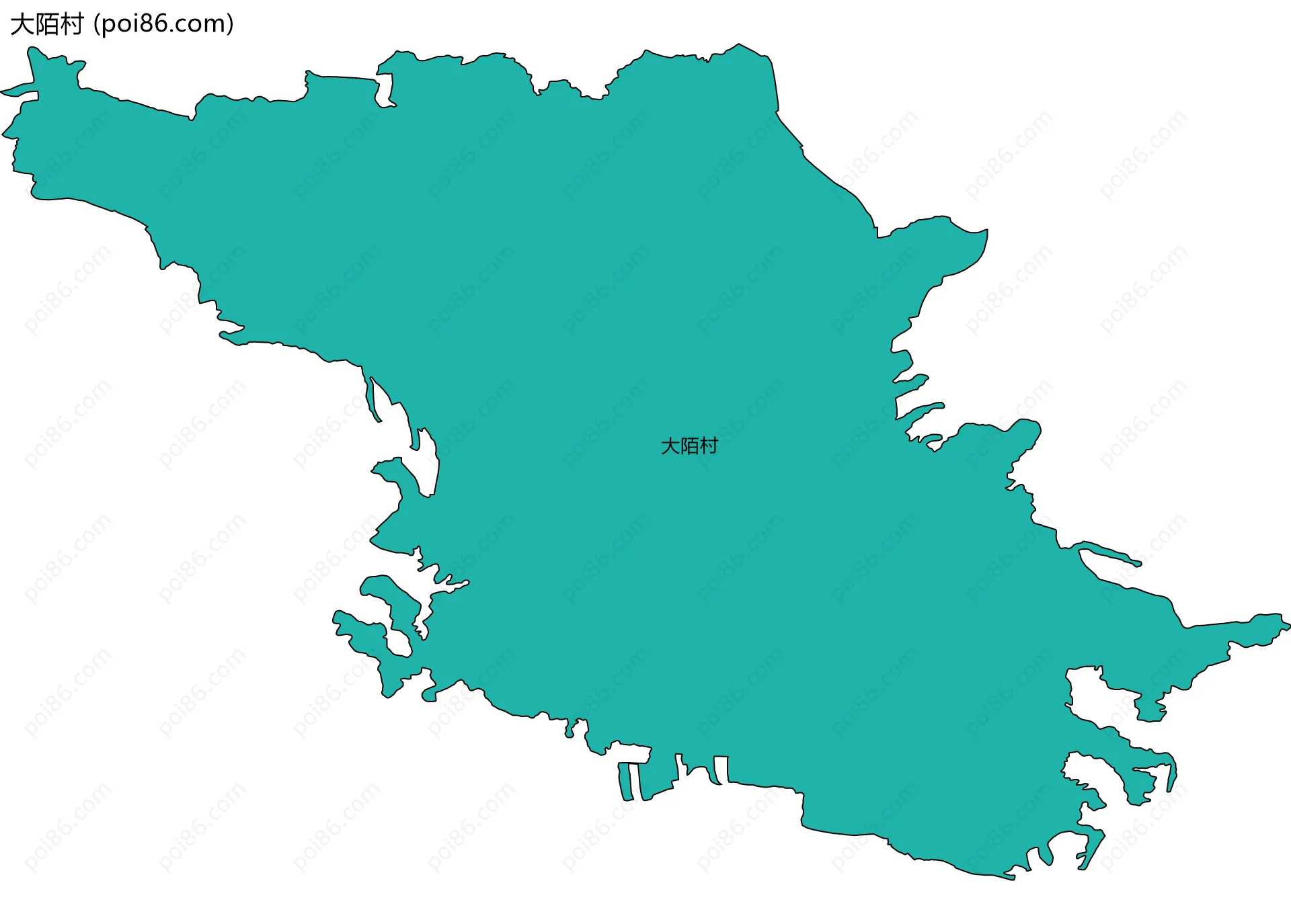 大陌村边界地图