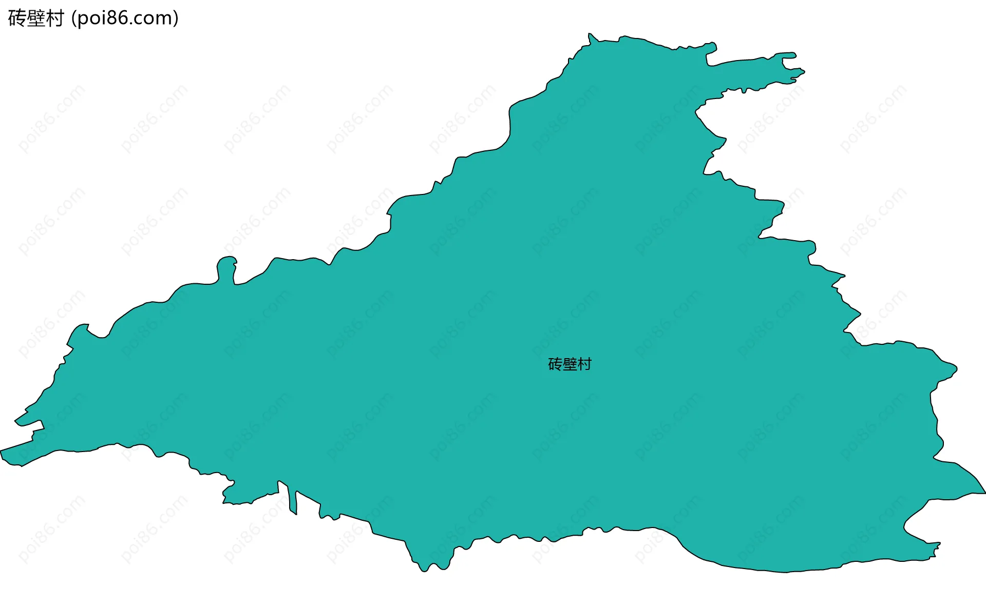 砖壁村边界地图