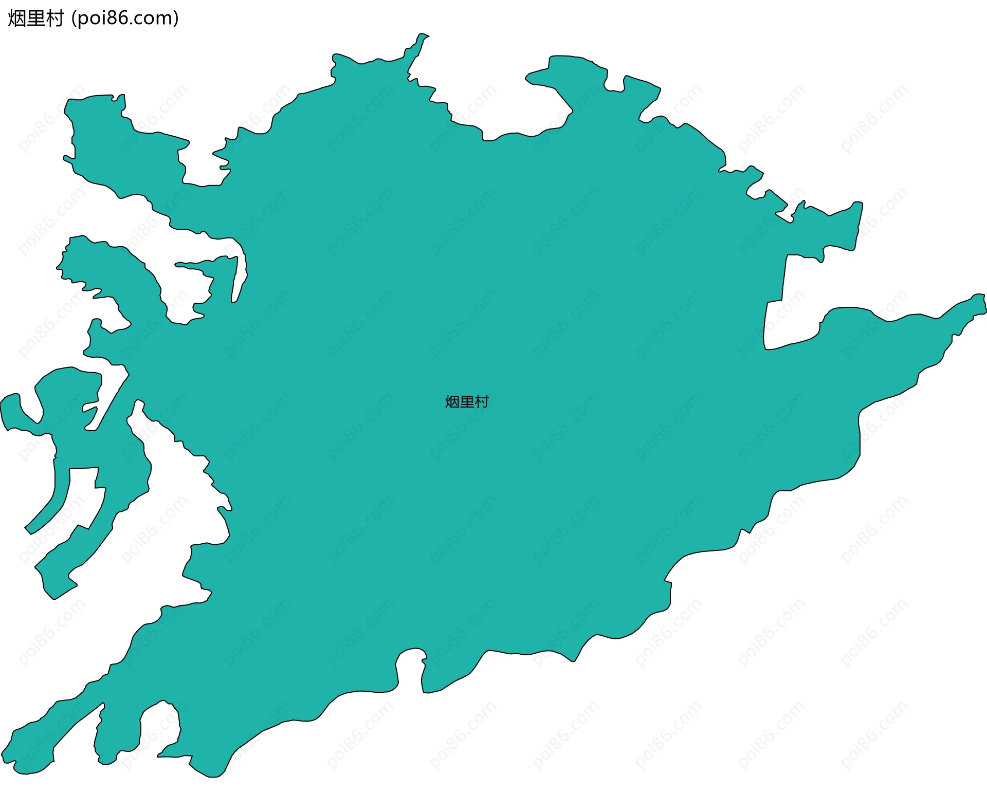 烟里村边界地图
