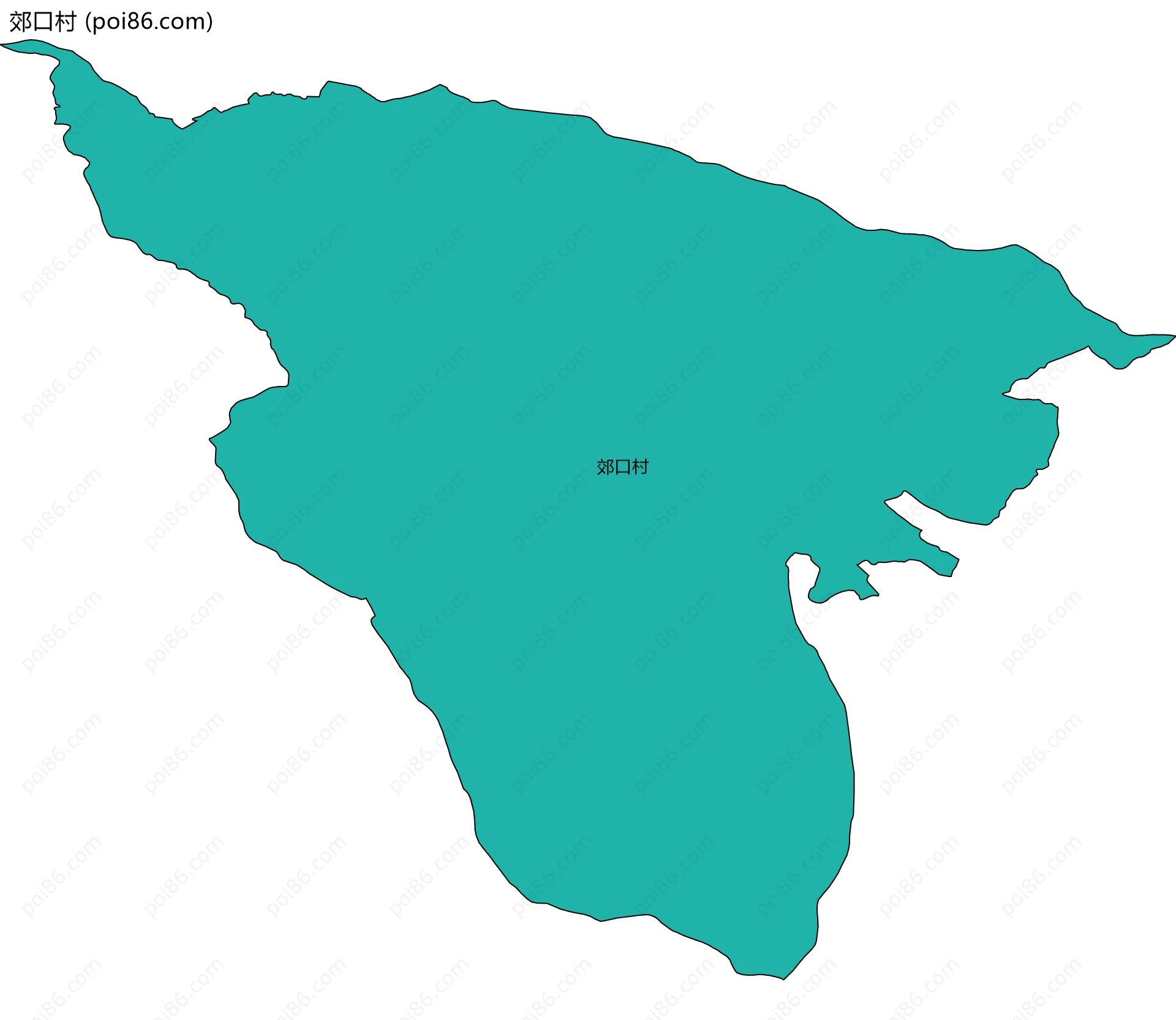 郊口村边界地图